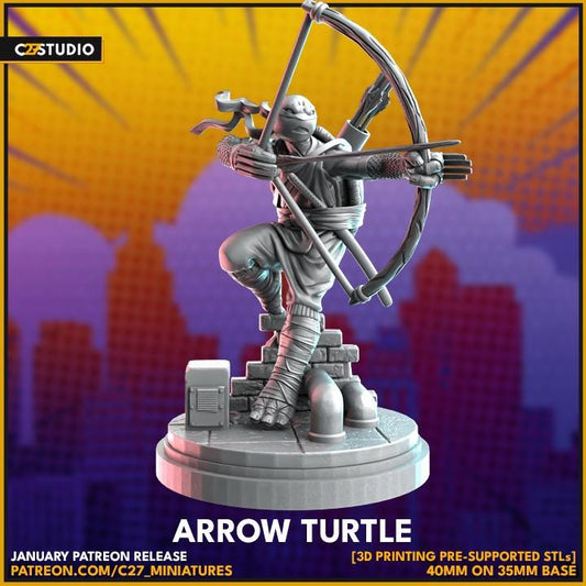 Jennika / Arrow Turtle 40mm miniature (sculpted by C27 collectibles) (Crisis Protocol Proxy/Alternative)