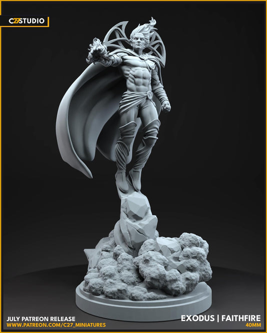 Exodus / Faithfire 40mm miniature (sculpted by C27 collectibles) (Crisis Protocol Proxy/Alternative)