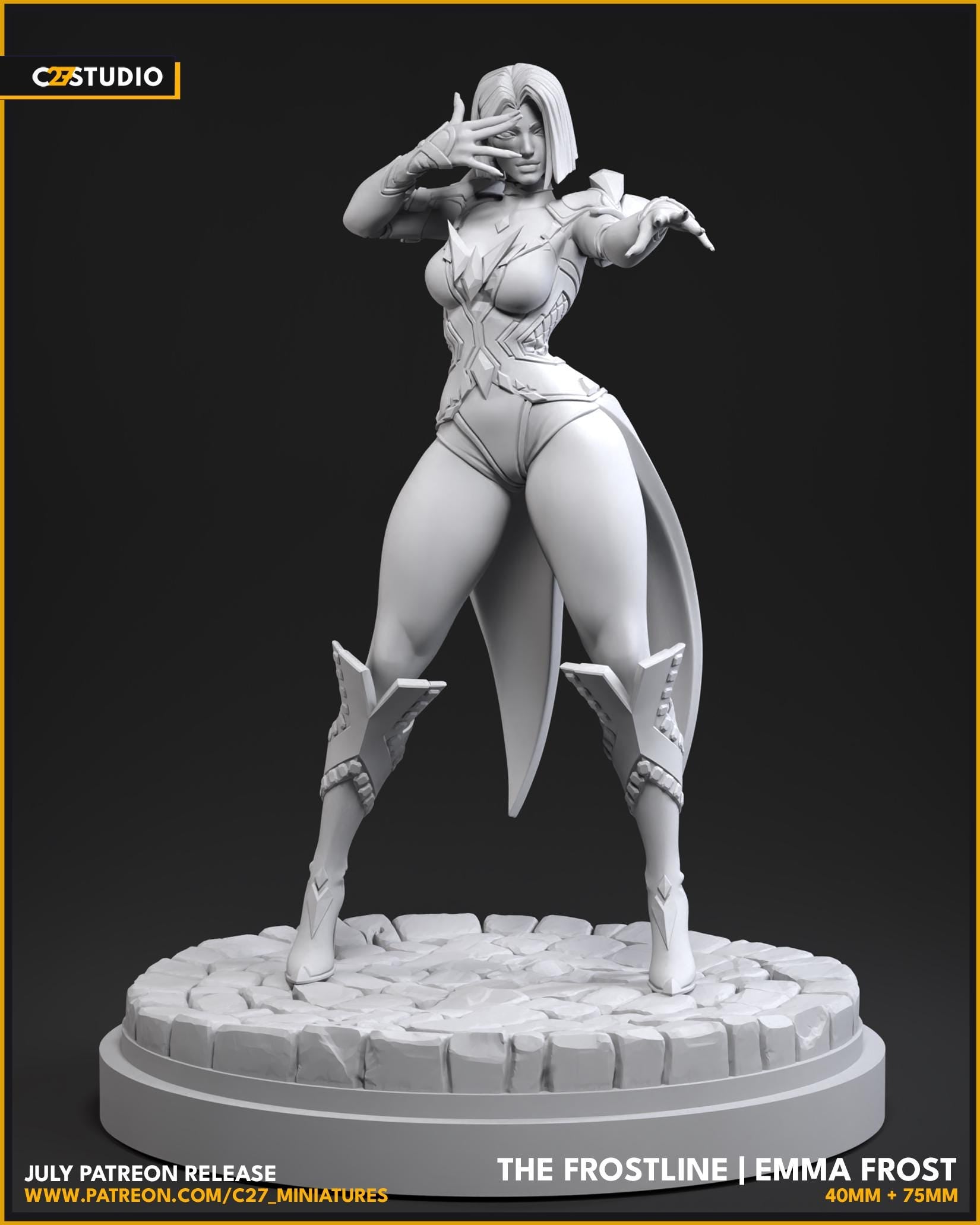 Emma Frost (Rivals) / The Frostline 40mm miniature (sculpted by C27 collectibles) (Crisis Protocol Proxy/Alternative)