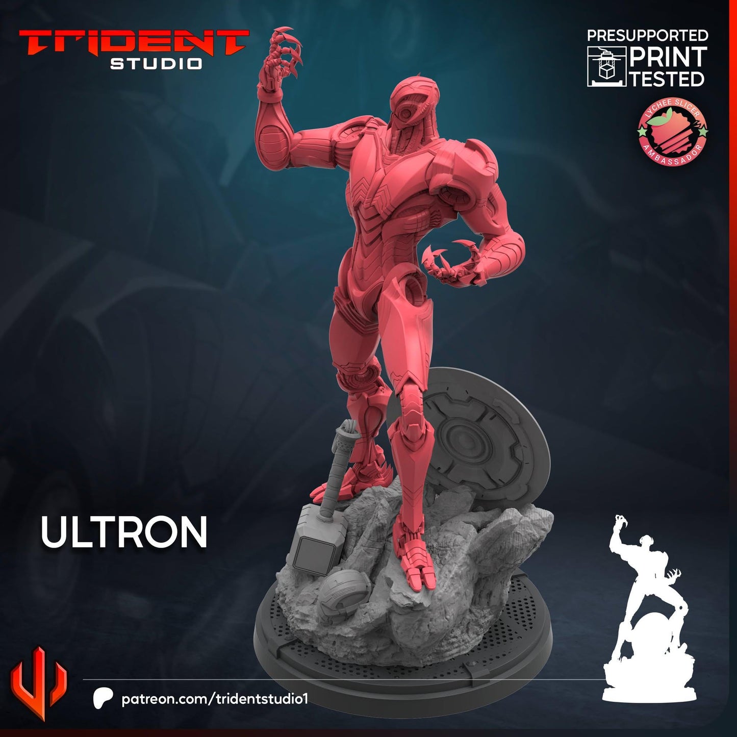 Ultron (Rivals) - (Fan art sculpted by Trident Studio) (Crisis Protocol Proxy/Alternative)
