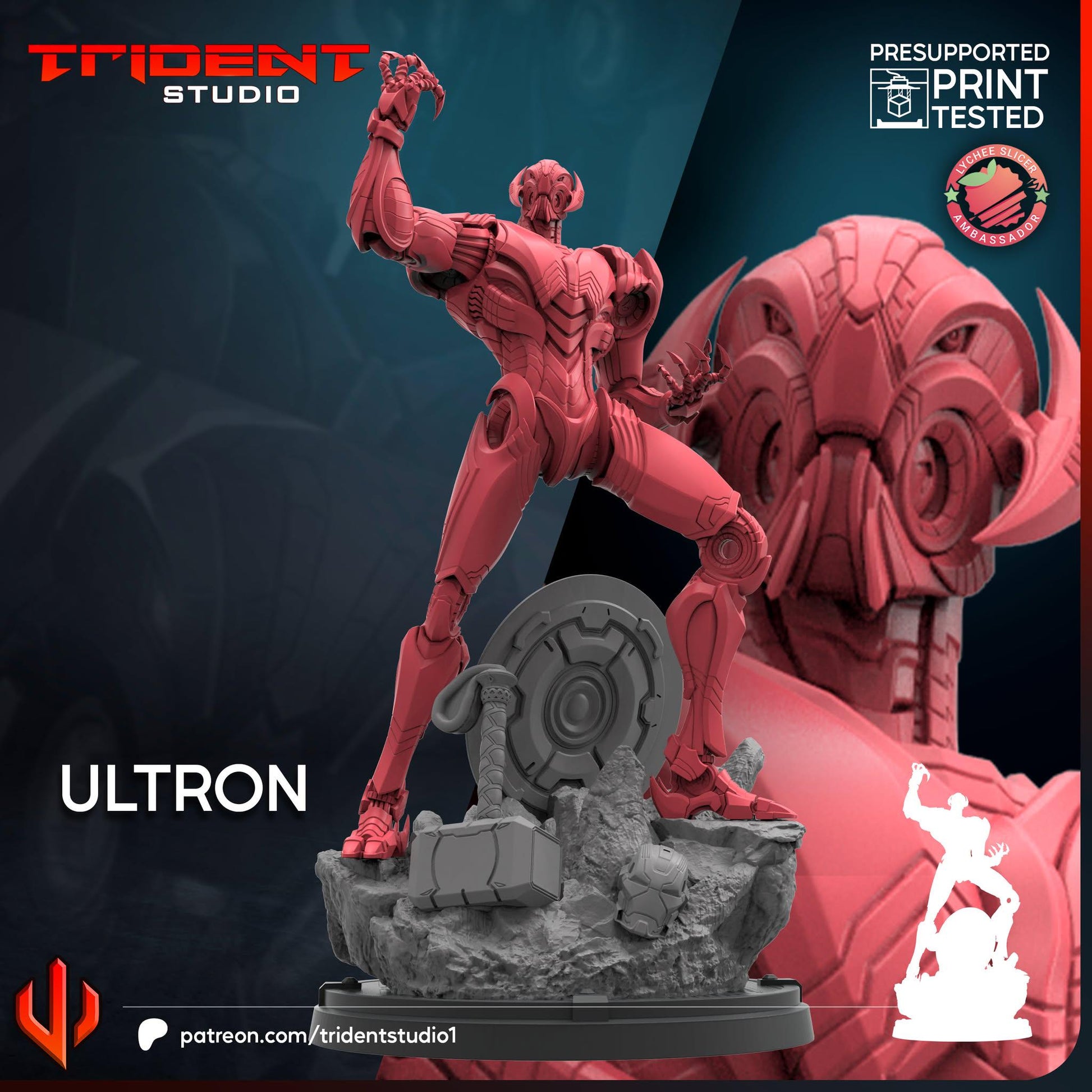 Ultron (Rivals) - (Fan art sculpted by Trident Studio) (Crisis Protocol Proxy/Alternative)