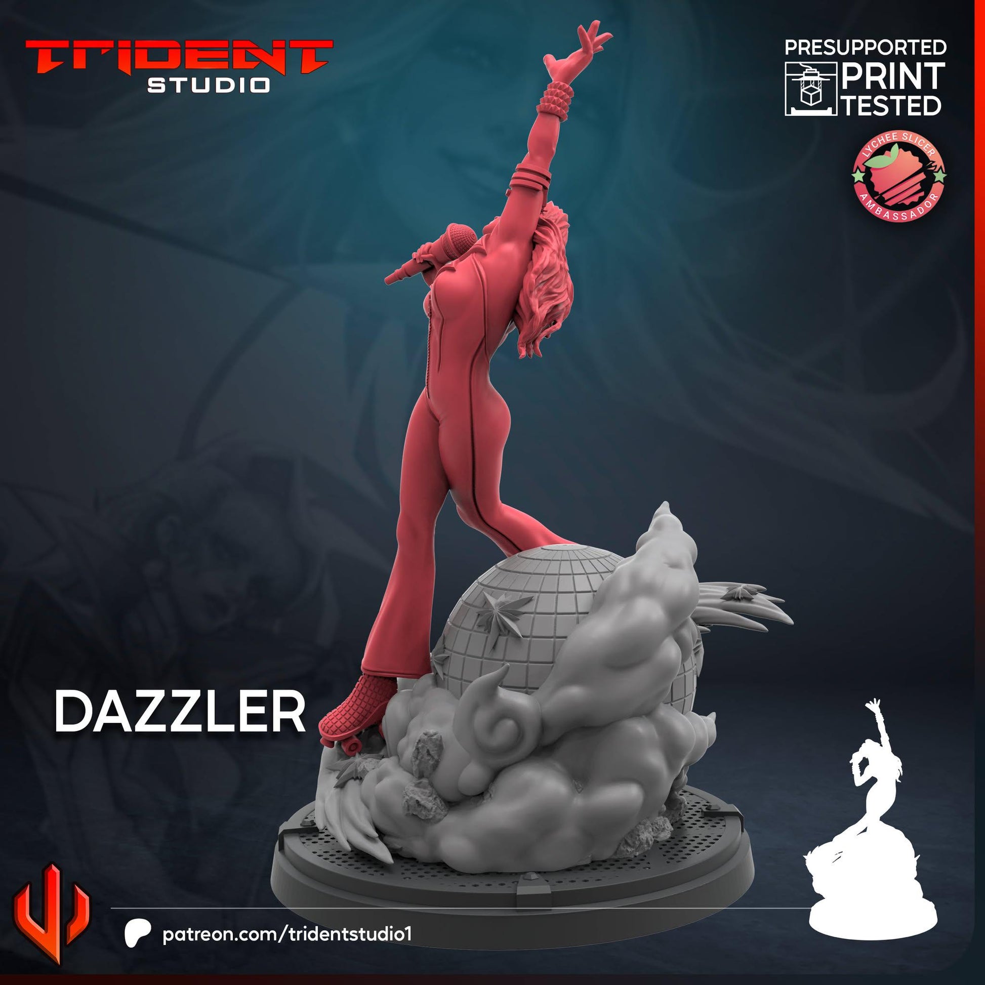 Dazzler (Fan art sculpted by Trident Studio) (Crisis Protocol Proxy/Alternative)