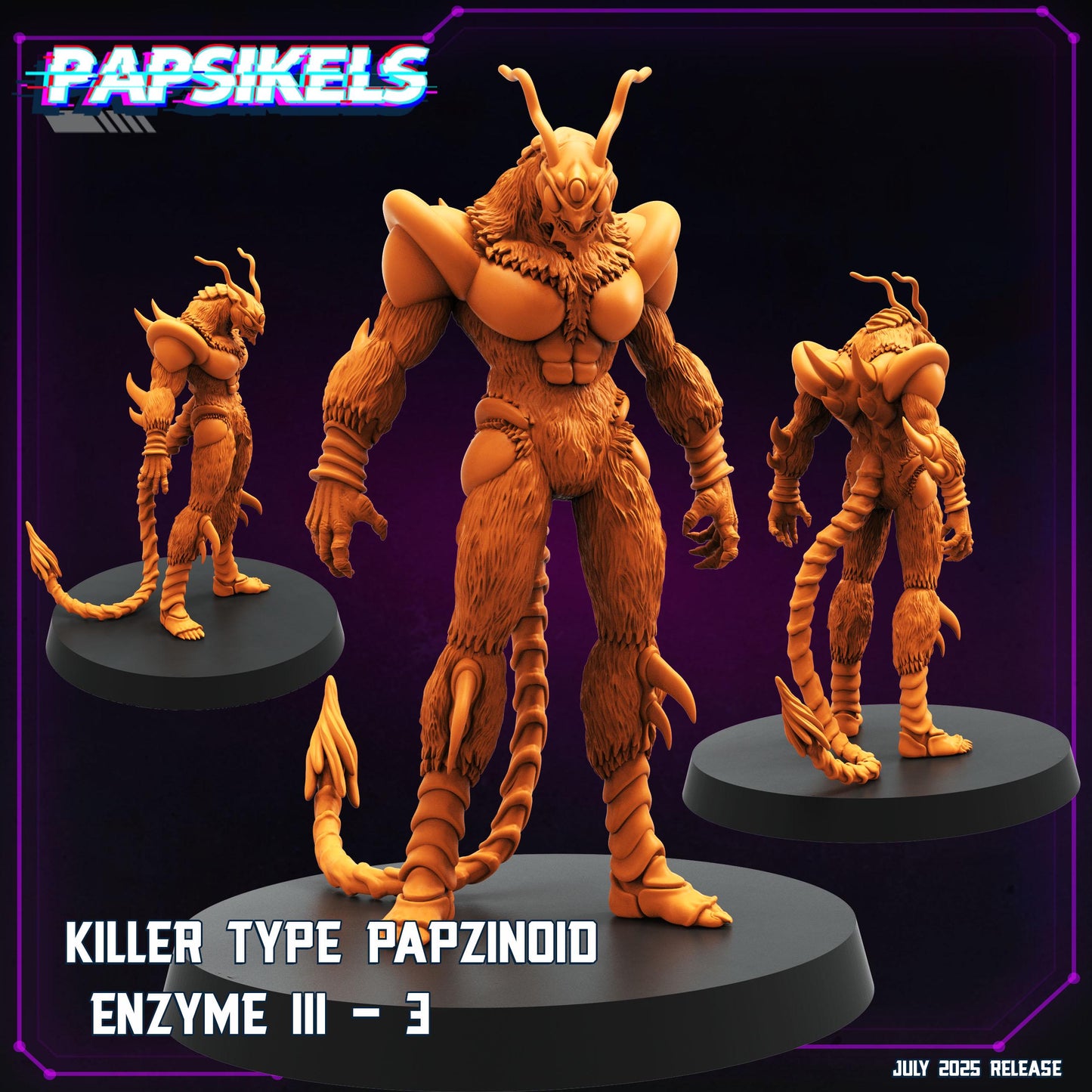 Killer Type Papzinoid Enzyme III - Cyberpunk Miniature (sculpted by Papsikels)