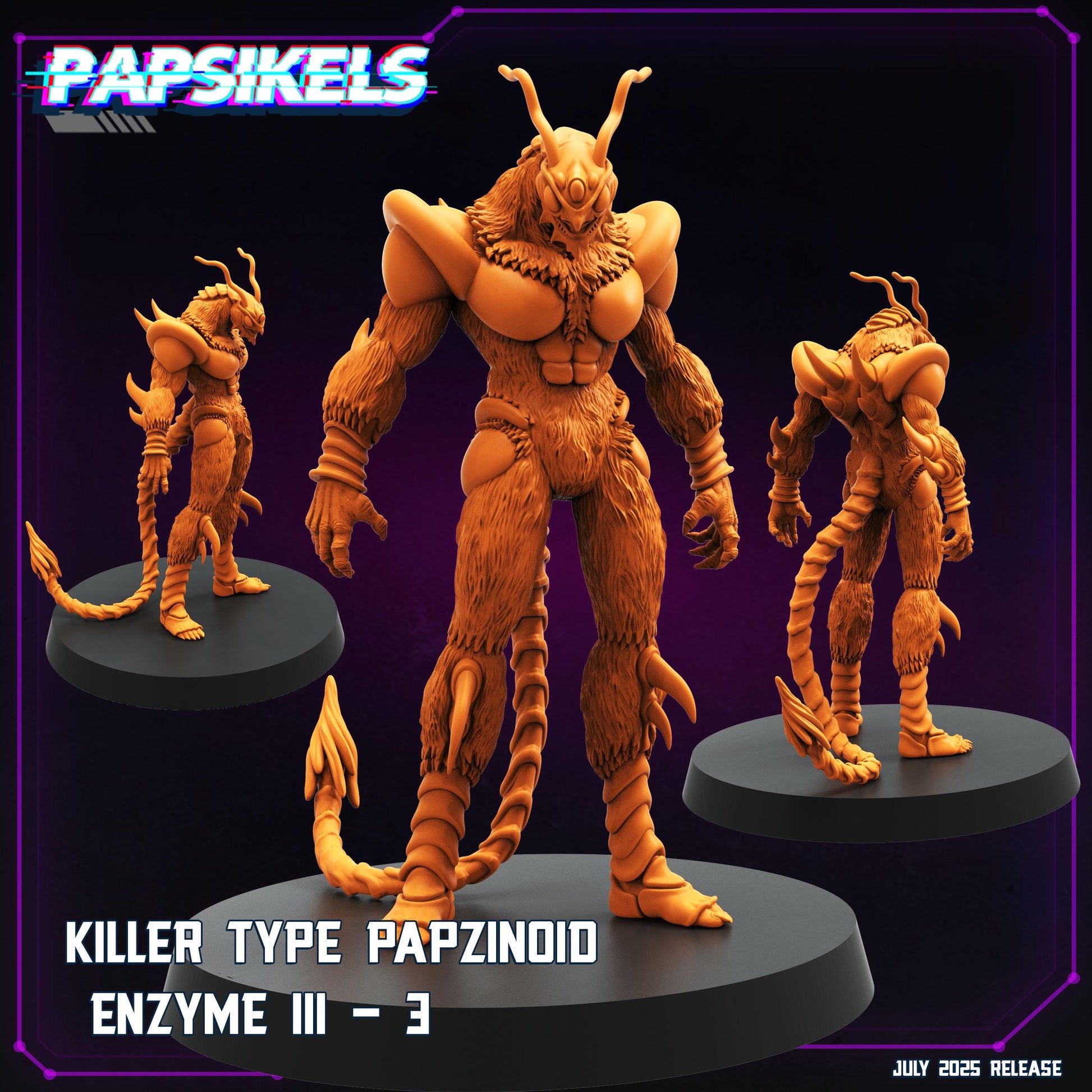 Killer Type Papzinoid Enzyme III - Cyberpunk Miniature (sculpted by Papsikels)