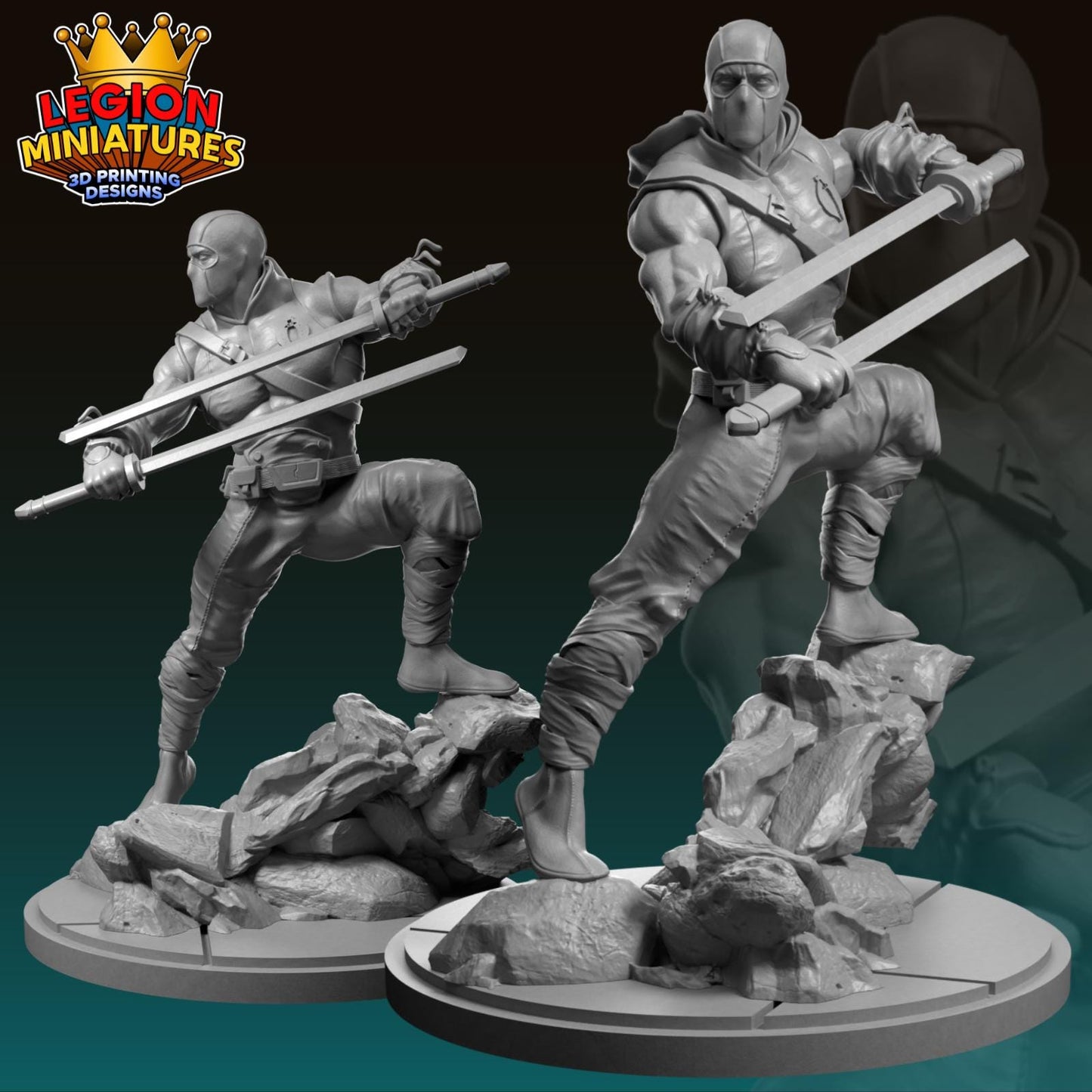 Storm Shadow Fan-Art 40mm Miniature (Sculpted by Legion Miniatures) (Crisis Protocol Proxy/Alternative)