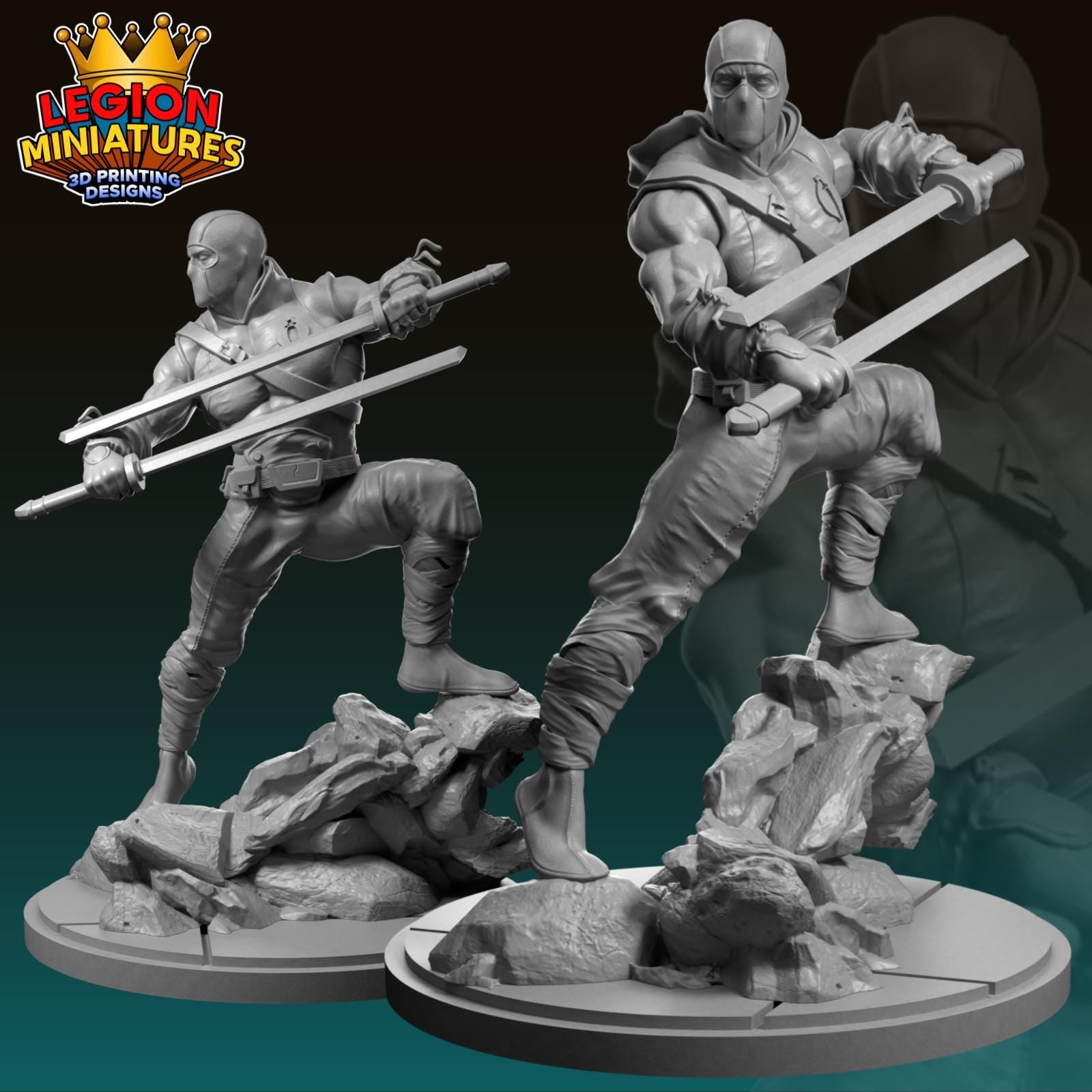 Storm Shadow Fan-Art 40mm Miniature (Sculpted by Legion Miniatures) (Crisis Protocol Proxy/Alternative)