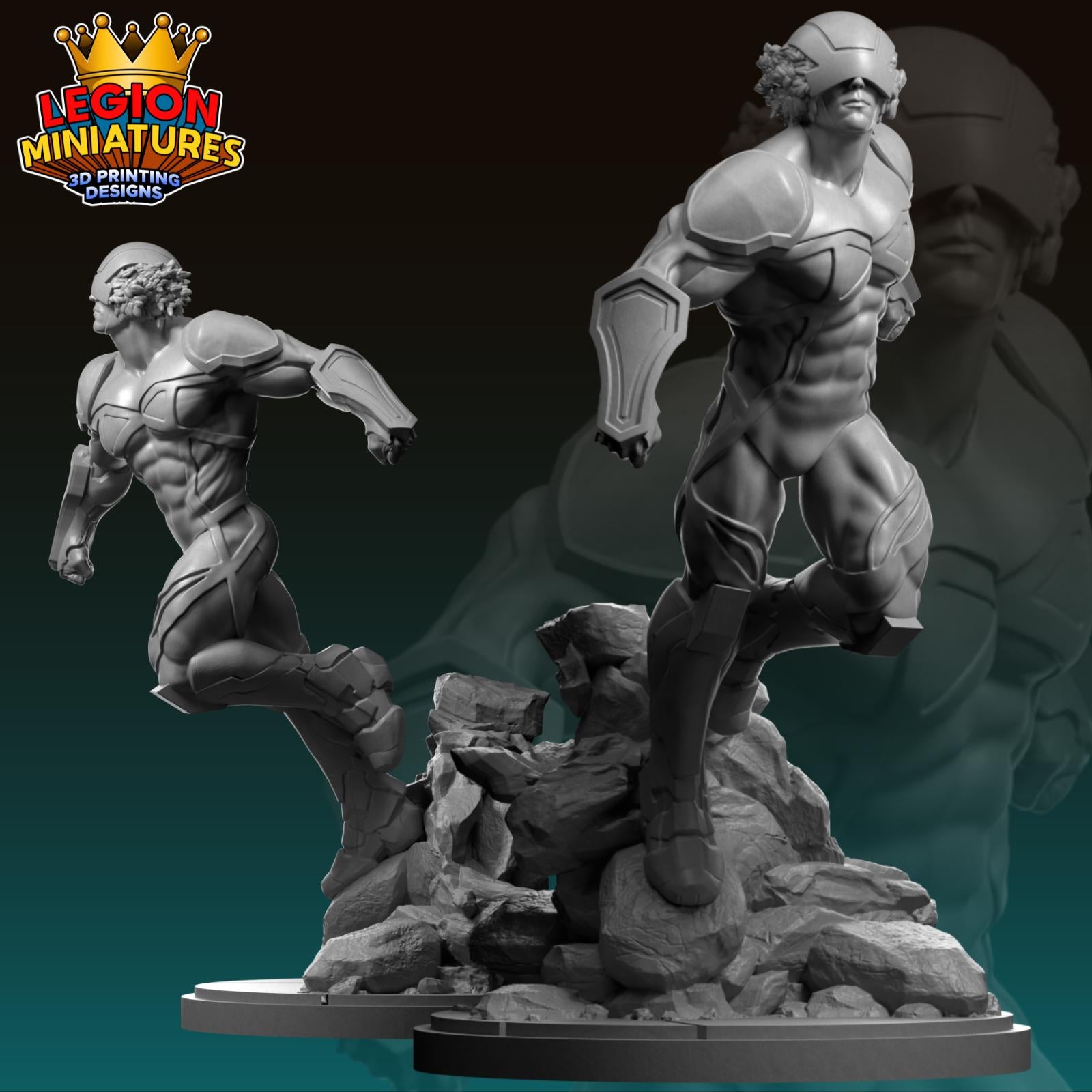 Captain Krakoa Fan-Art 40mm Miniature (Sculpted by Legion Miniatures) (Crisis Protocol Proxy/Alternative)
