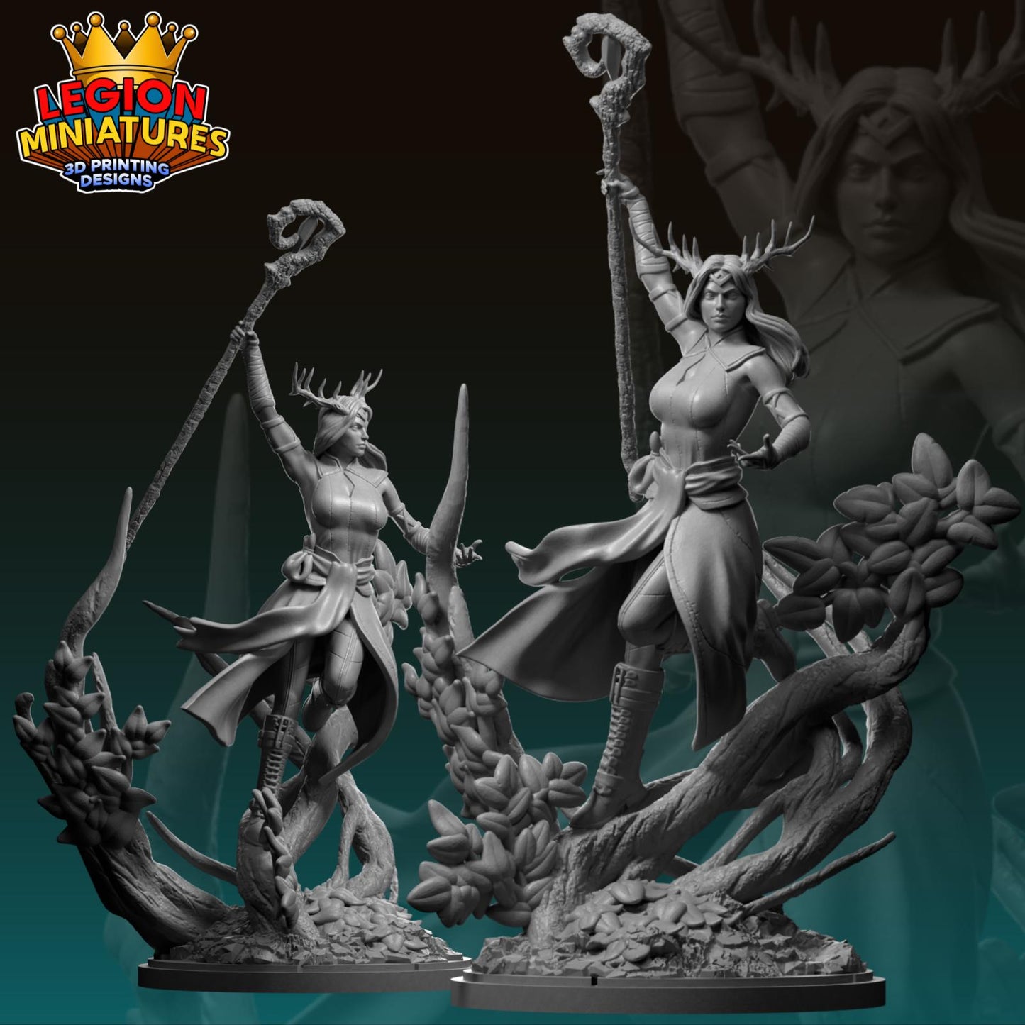 Keyleth Fan-Art 40mm Miniature (Sculpted by Legion Miniatures) (Crisis Protocol Proxy/Alternative)