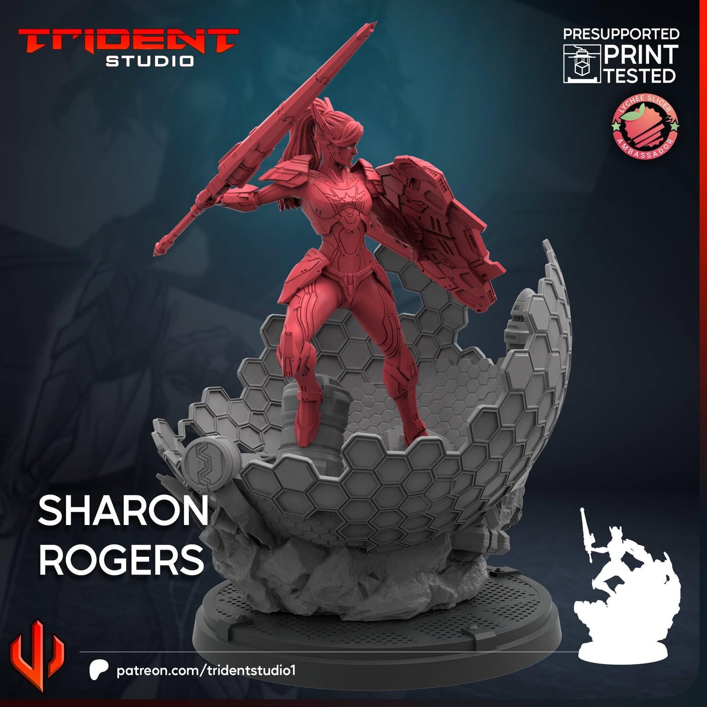 Sharon Rogers - (Fan art sculpted by Trident Studio) (Crisis Protocol Proxy/Alternative)