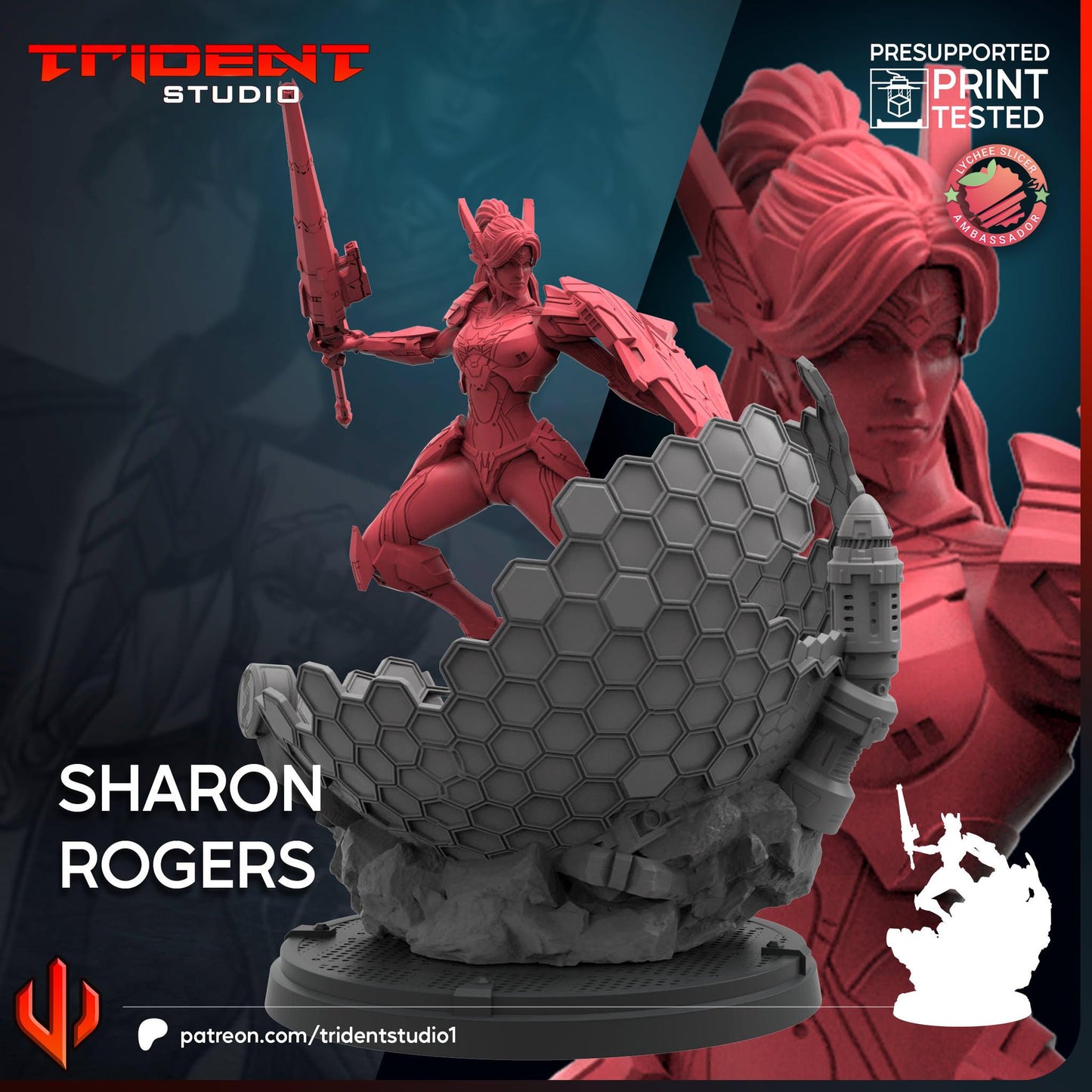 Sharon Rogers - (Fan art sculpted by Trident Studio) (Crisis Protocol Proxy/Alternative)