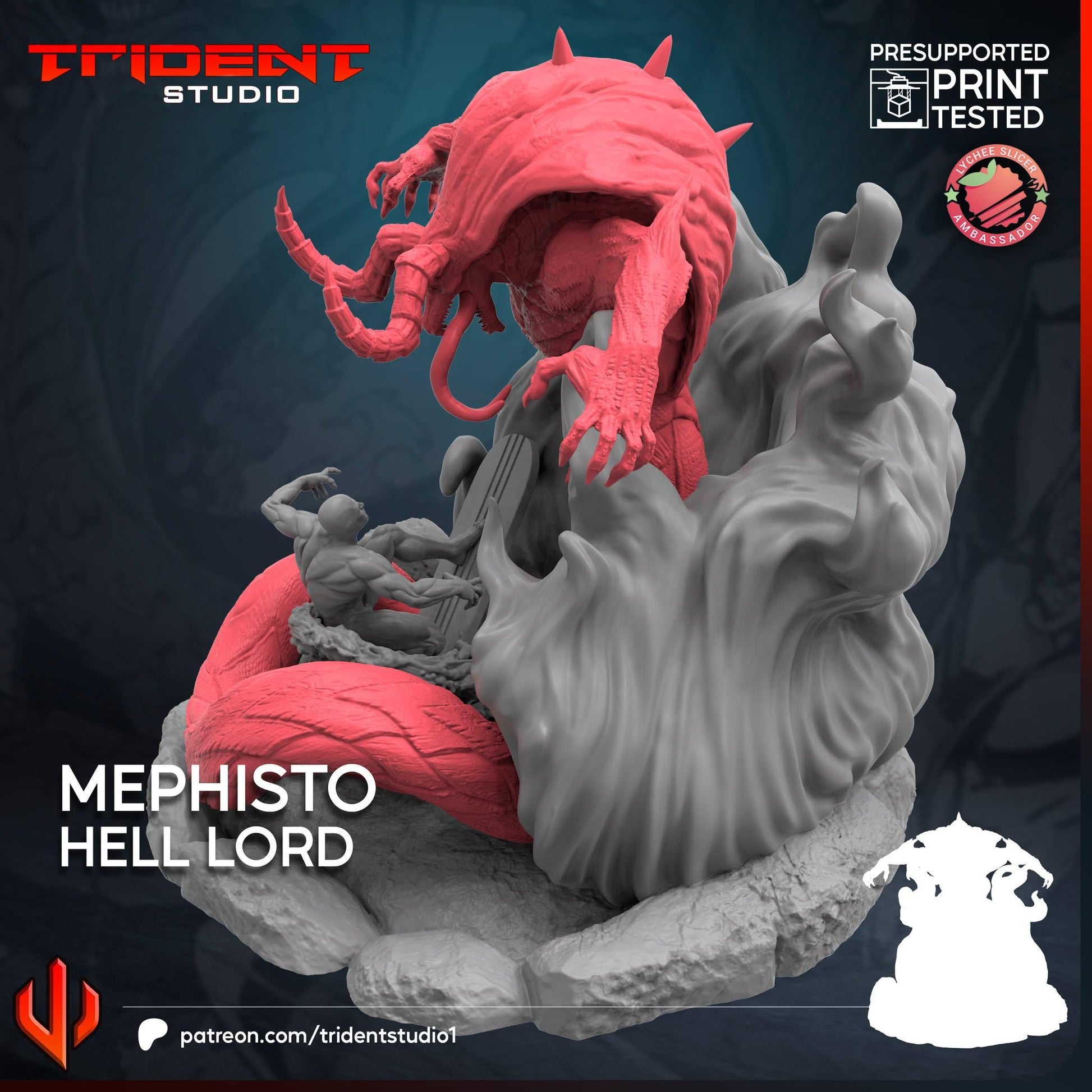 Mephisto - Hell Lord (Fan art sculpted by Trident Studio) (Crisis Protocol Proxy/Alternative)