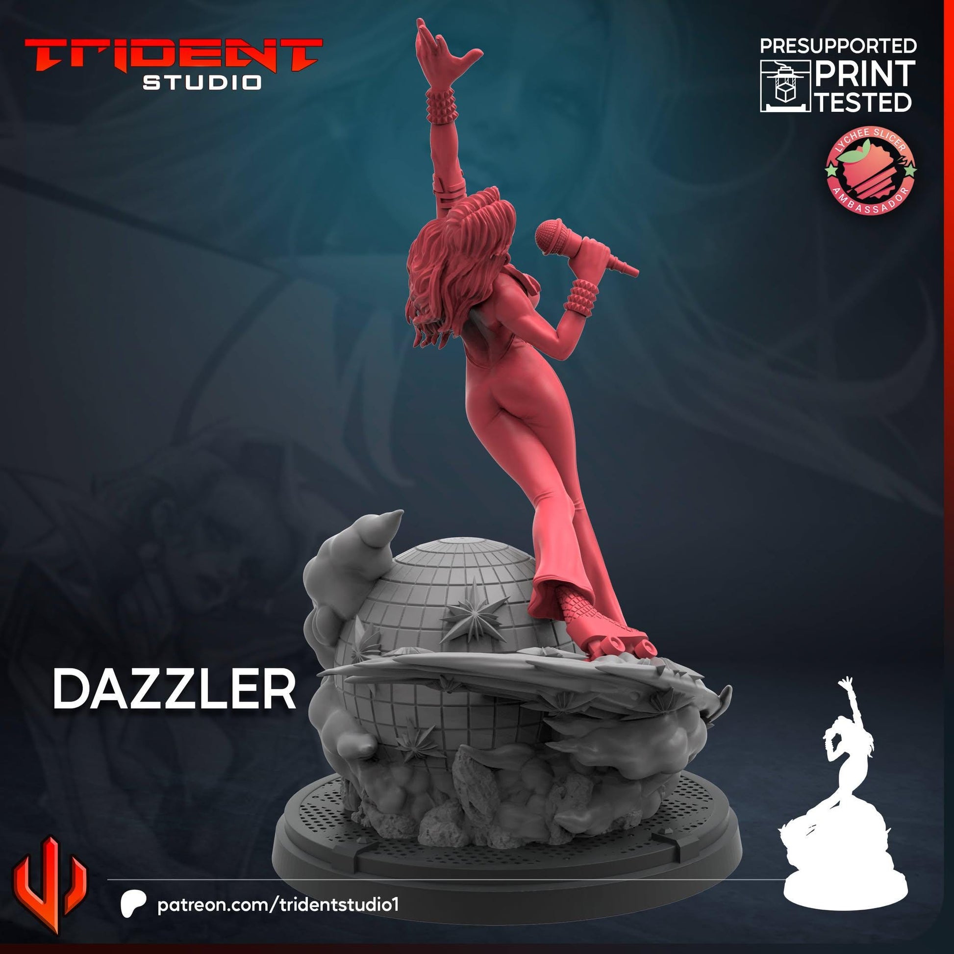 Dazzler (Fan art sculpted by Trident Studio) (Crisis Protocol Proxy/Alternative)