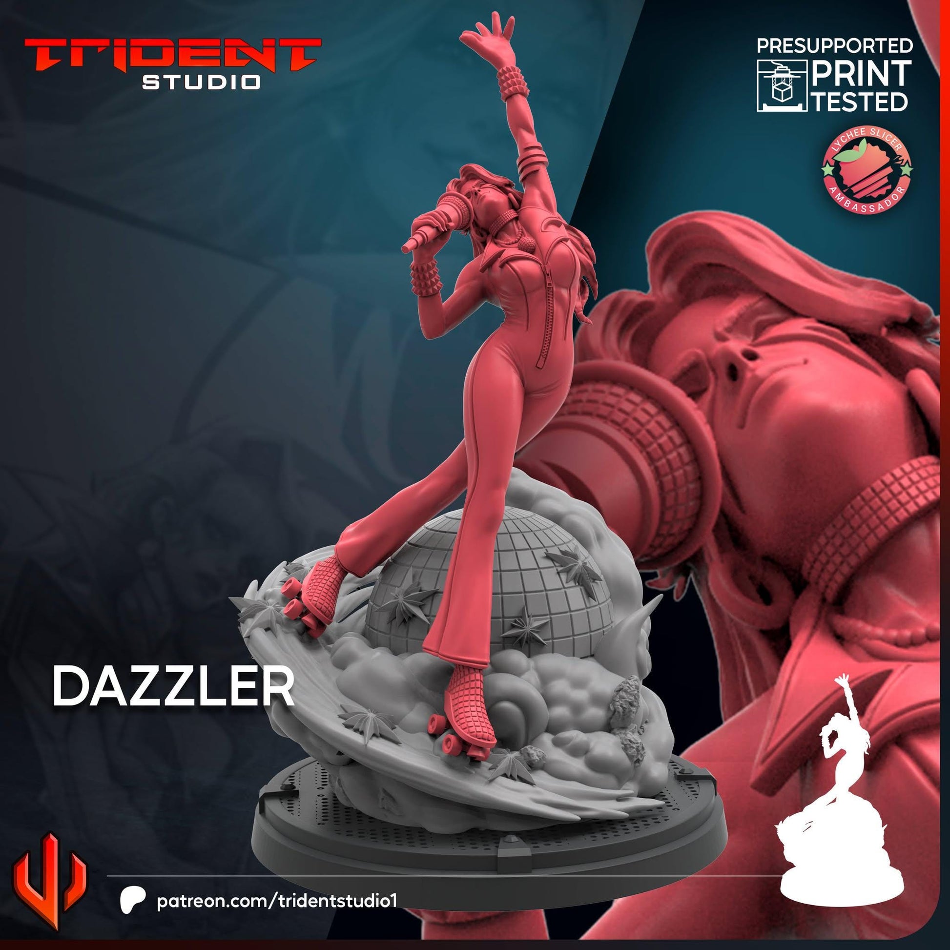 Dazzler (Fan art sculpted by Trident Studio) (Crisis Protocol Proxy/Alternative)
