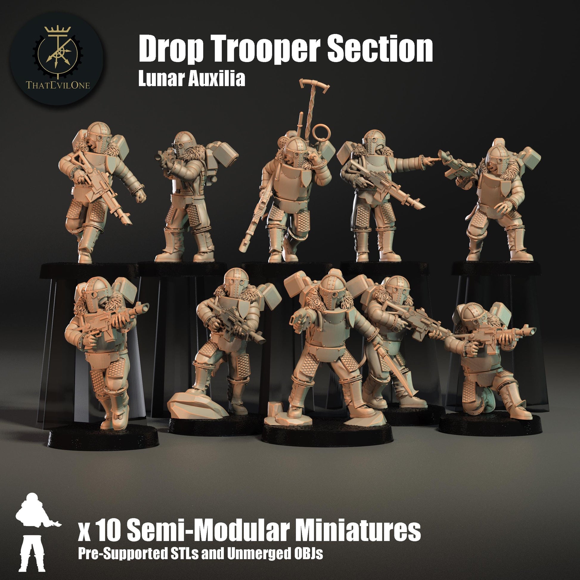 Lunar Auxilia Drop Trooper Section (10) (sculpted by That Evil One)