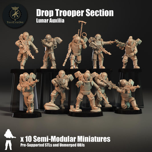 Lunar Auxilia Drop Trooper Section (10) (sculpted by That Evil One)