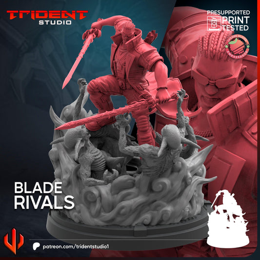 Blade - Rivals (Fan art sculpted by Trident Studio) (Crisis Protocol Proxy/Alternative)