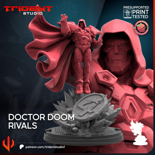 Doctor Doom - Rivals (Fan art sculpted by Trident Studio) (Crisis Protocol Proxy/Alternative)