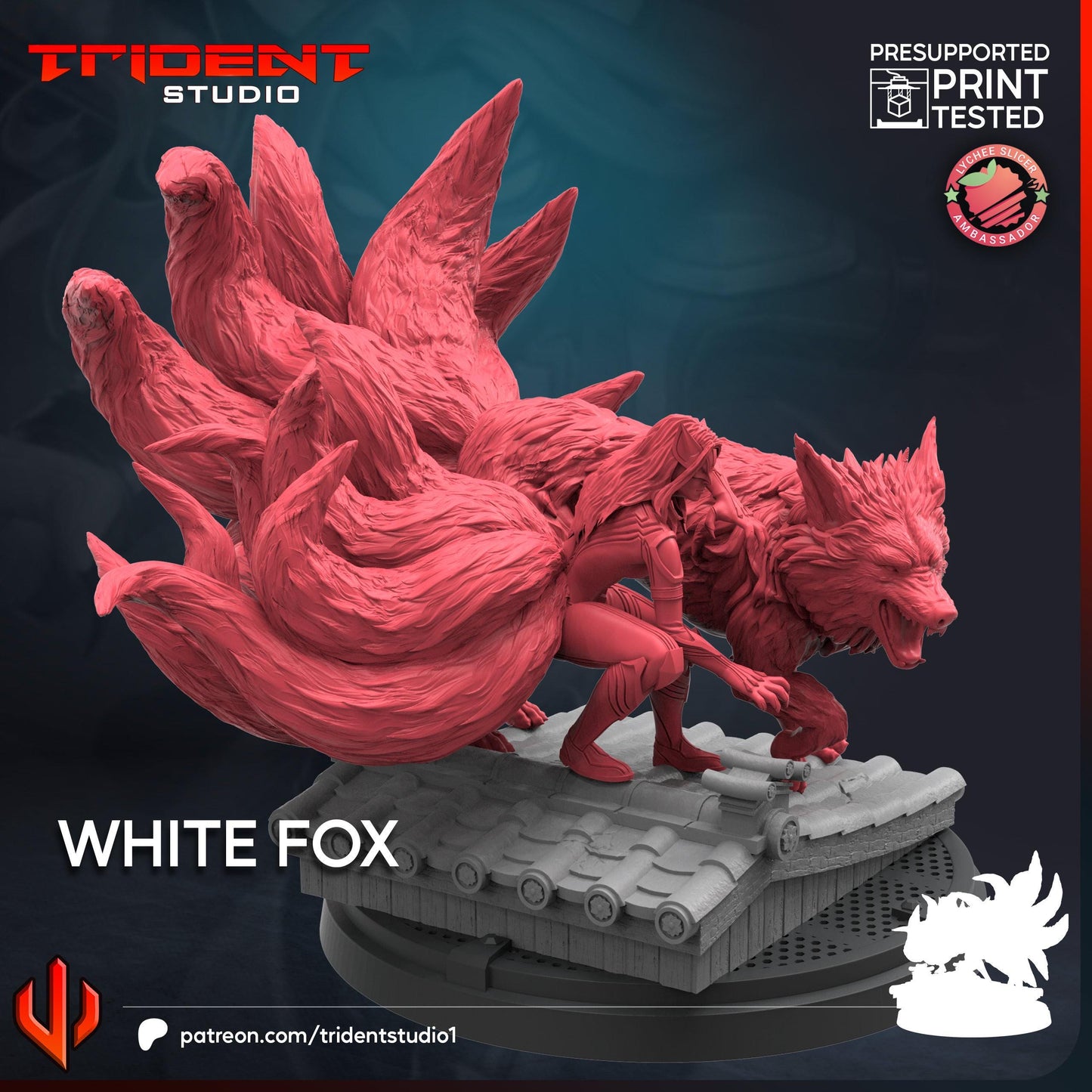 White Fox (Fan art sculpted by Trident Studio) (Crisis Protocol Proxy/Alternative)
