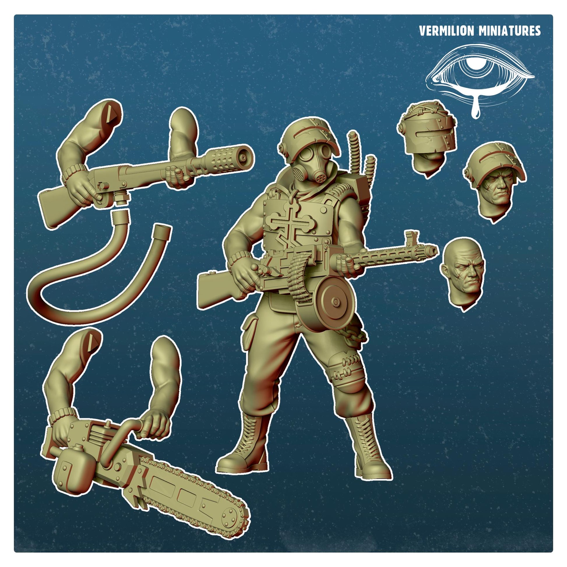 Heavy Gunner 1 - Black Hand (Sculpted by Vermillion Miniatures)