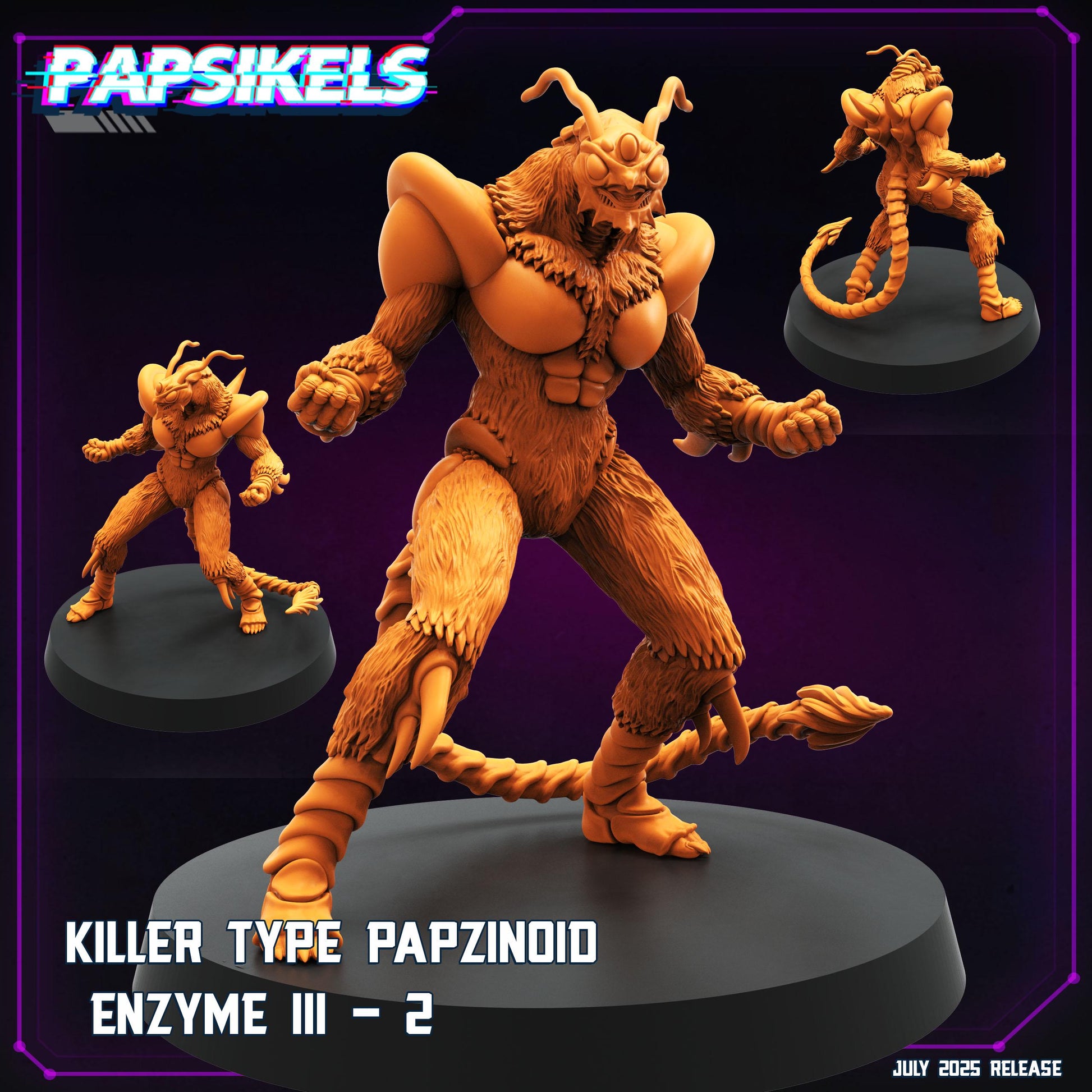Killer Type Papzinoid Enzyme III - Cyberpunk Miniature (sculpted by Papsikels)