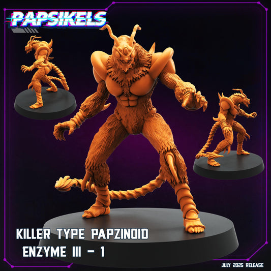 Killer Type Papzinoid Enzyme III - Cyberpunk Miniature (sculpted by Papsikels)