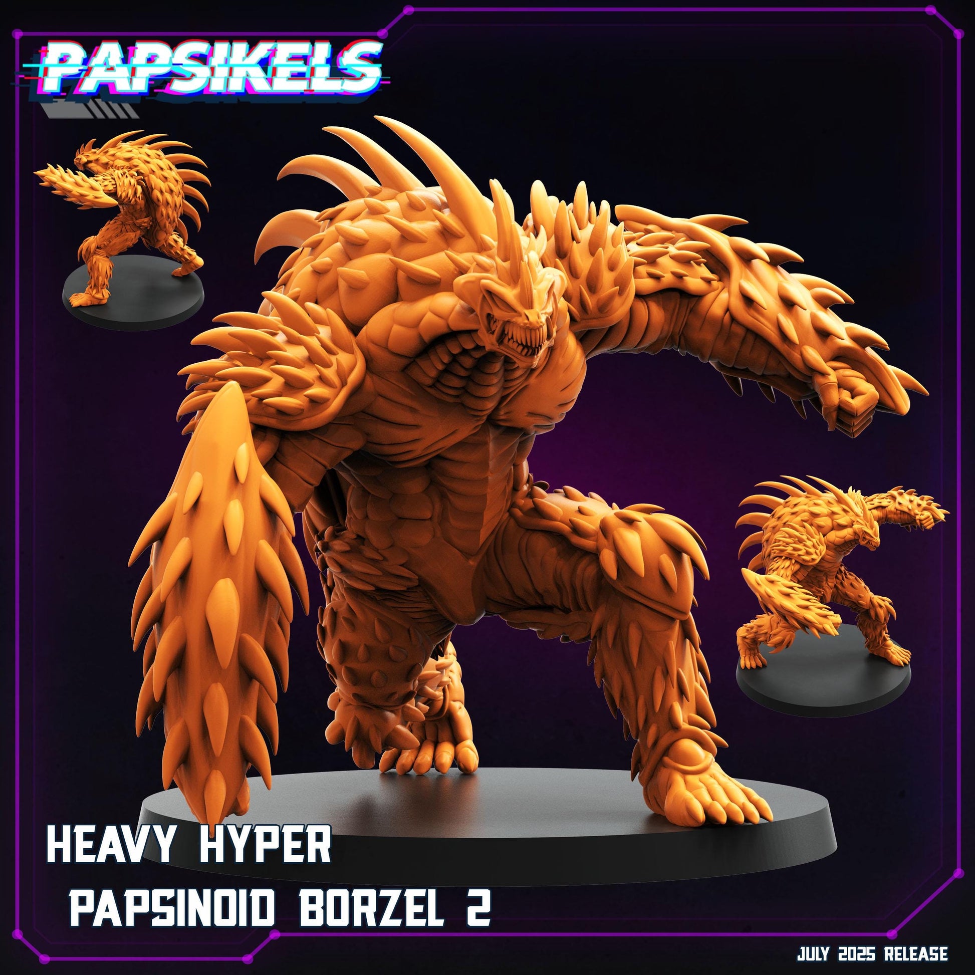 Heavy Hyper Papsinoid Borzel - Cyberpunk Miniature (sculpted by Papsikels)