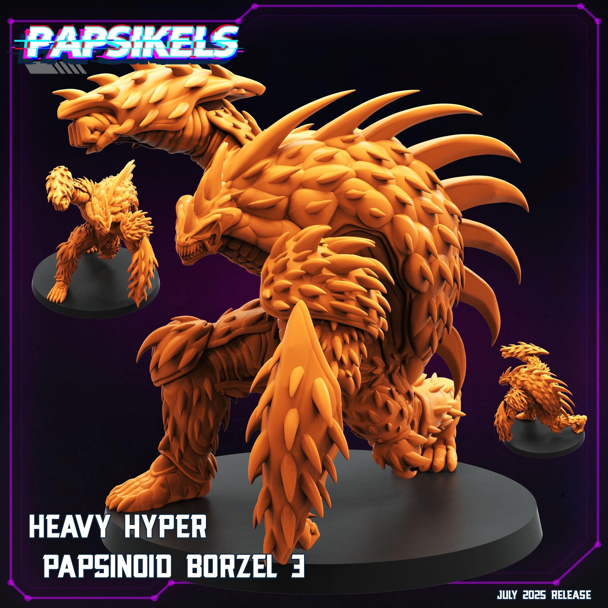 Heavy Hyper Papsinoid Borzel - Cyberpunk Miniature (sculpted by Papsikels)