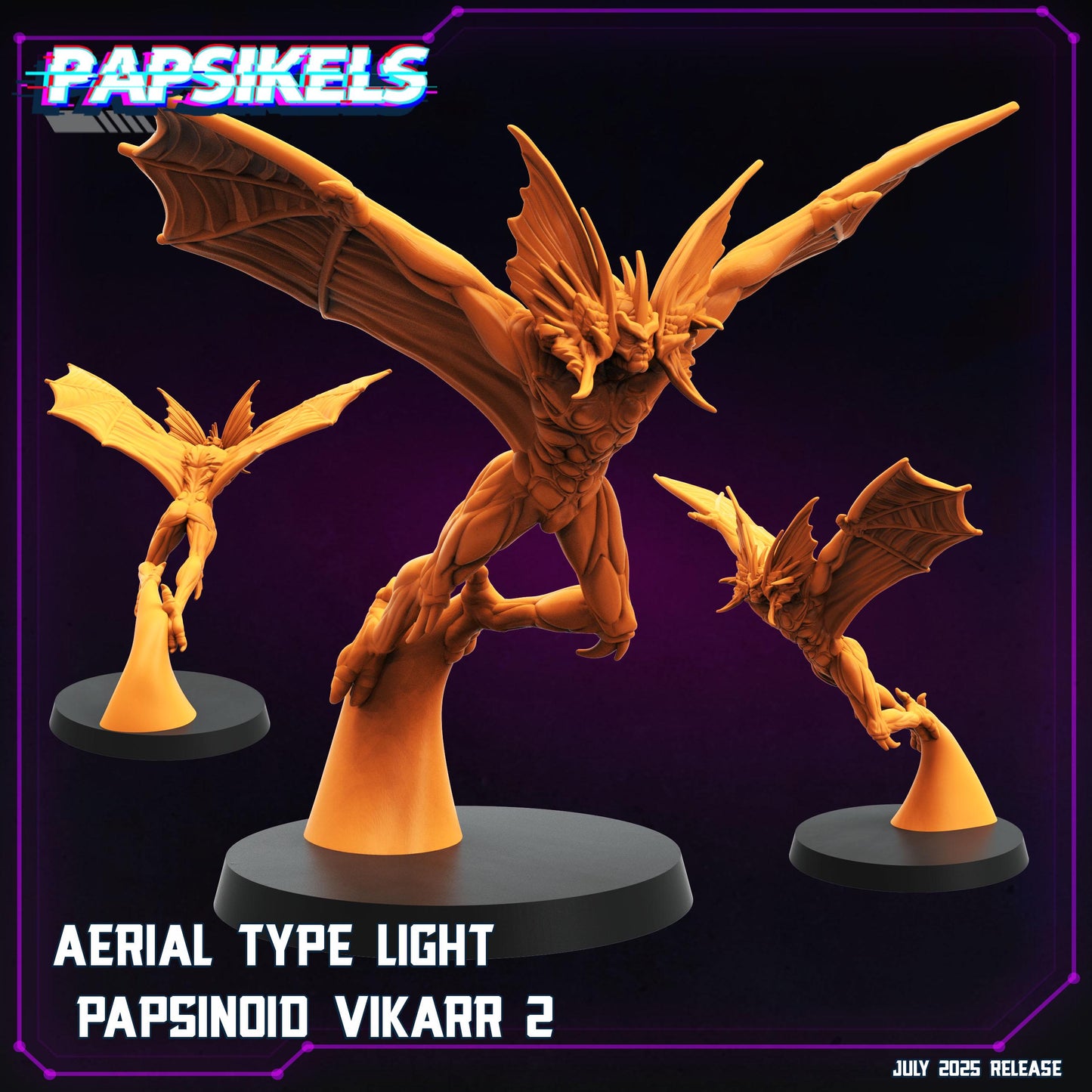 Aerial Type Light Papsinoid Vikarr - Cyberpunk Miniature (sculpted by Papsikels)