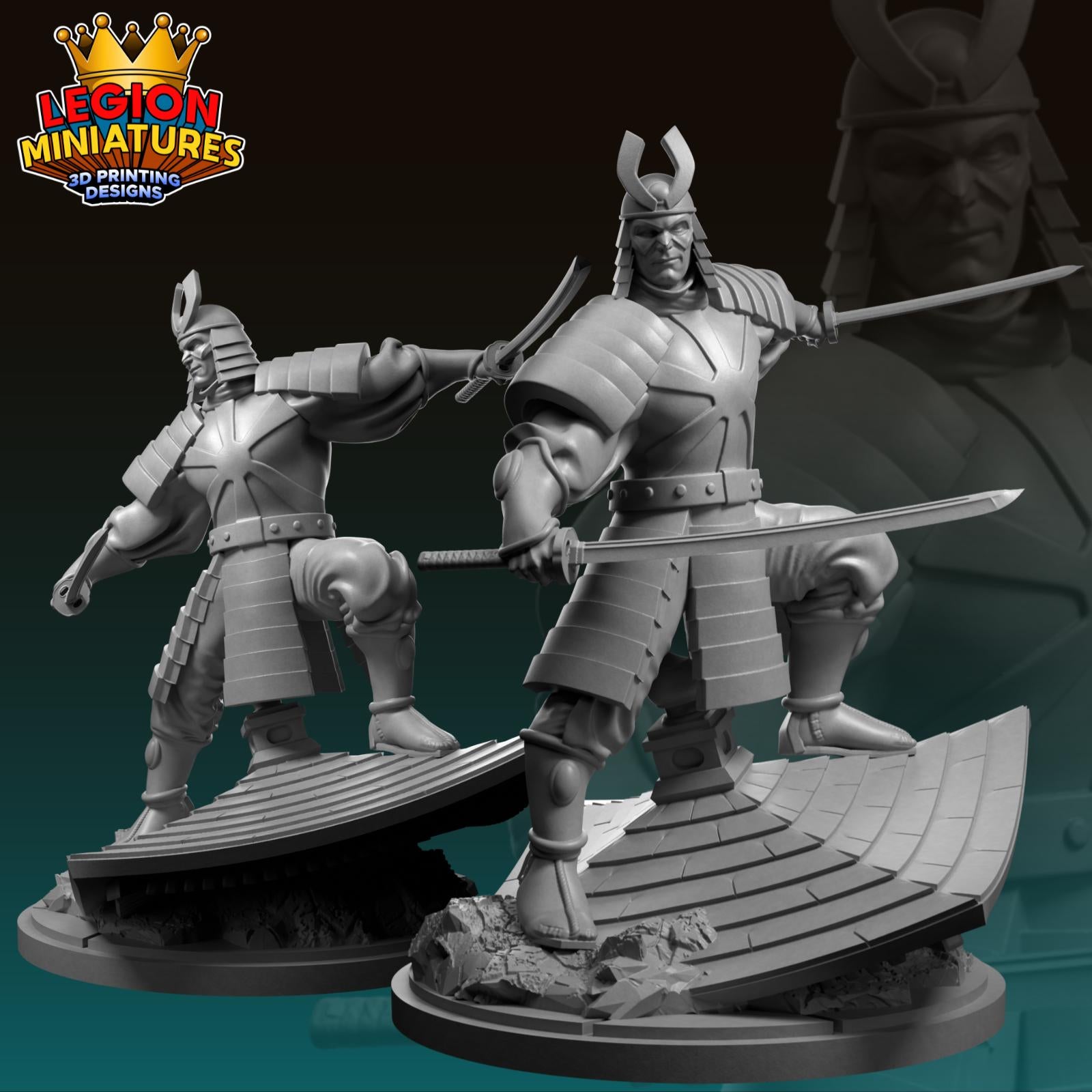 Silver Samurai Fan-Art 40mm Miniature (Sculpted by Legion Miniatures) (Crisis Protocol Proxy/Alternative)