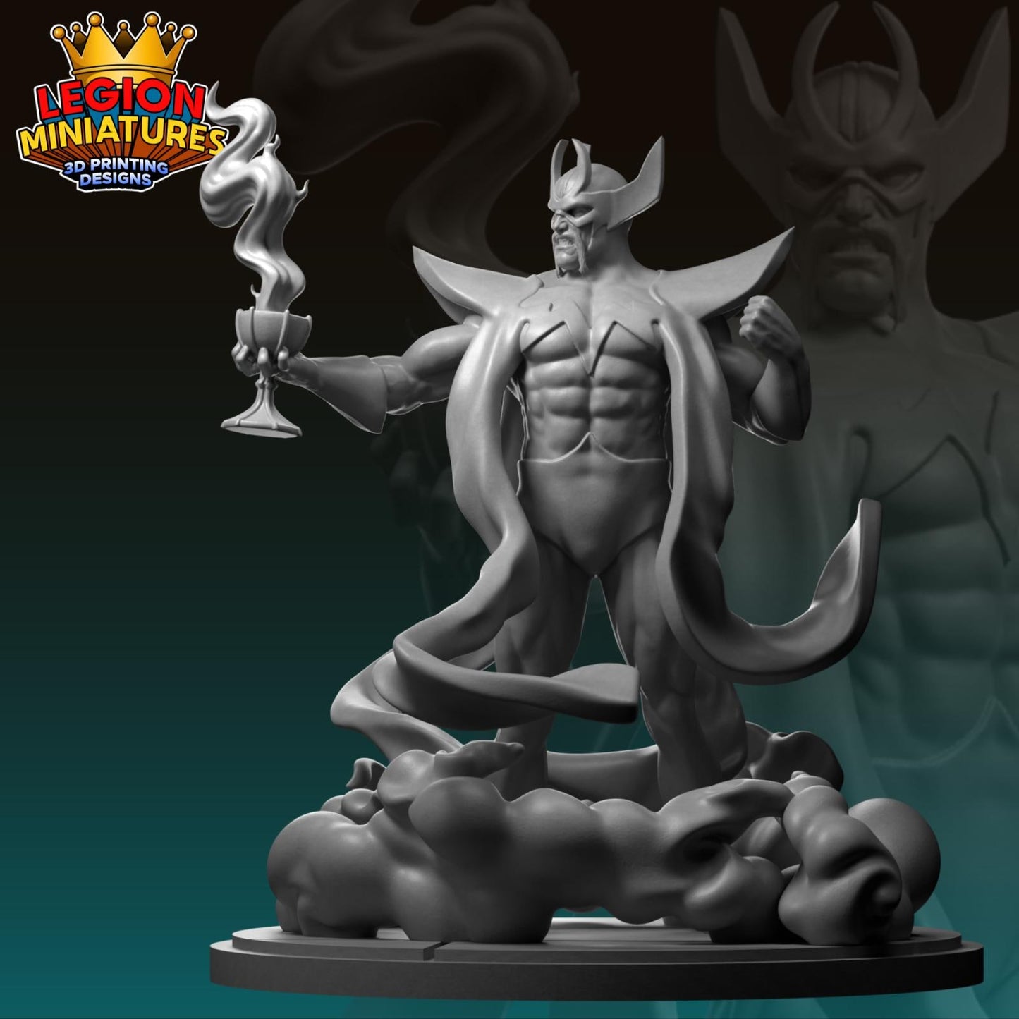 Diablo Fan-Art 40mm Miniature (Sculpted by Legion Miniatures) (Crisis Protocol Proxy/Alternative)