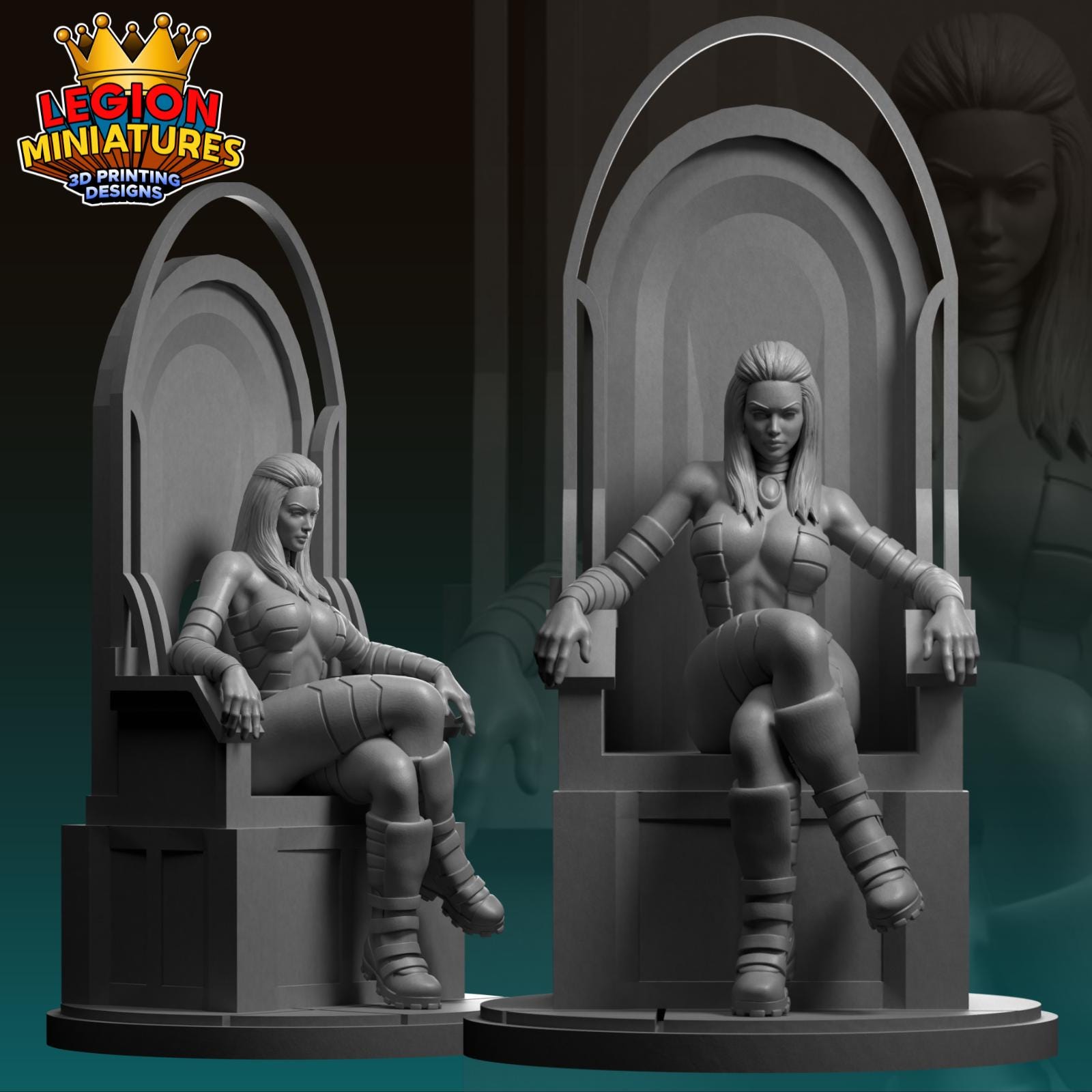 Lady Mastermind Fan-Art 40mm Miniature (Sculpted by Legion Miniatures) (Crisis Protocol Proxy/Alternative)