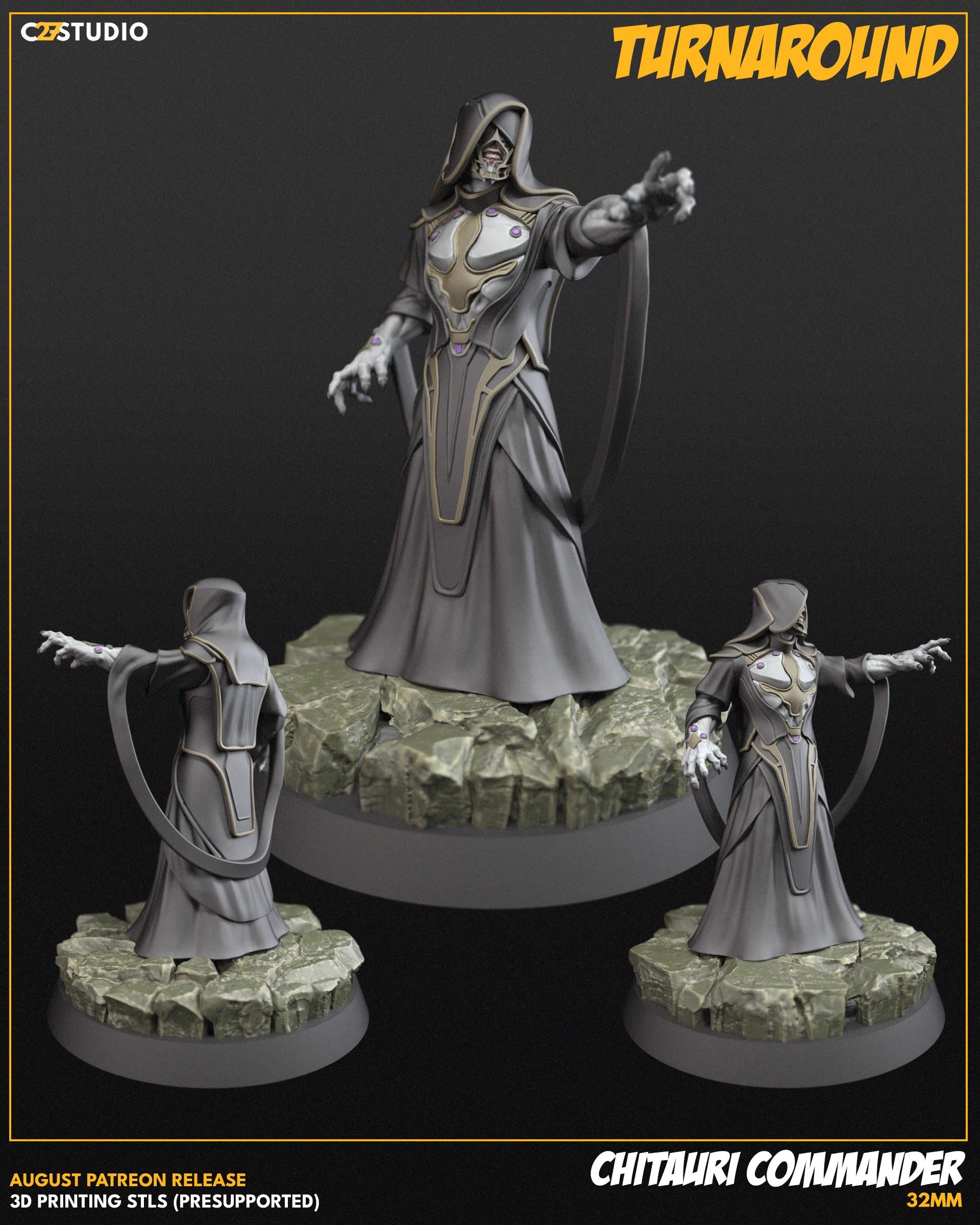 Chitauri Commander 32mm miniature (sculpted by C27 collectibles) (Crisis Protocol Proxy/Alternative)