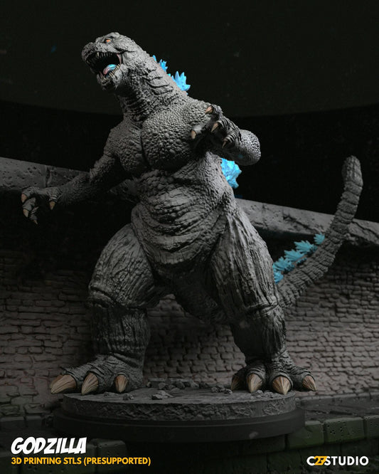 Godzilla 40mm miniature (sculpted by C27 collectibles) (Crisis Protocol Proxy/Alternative)