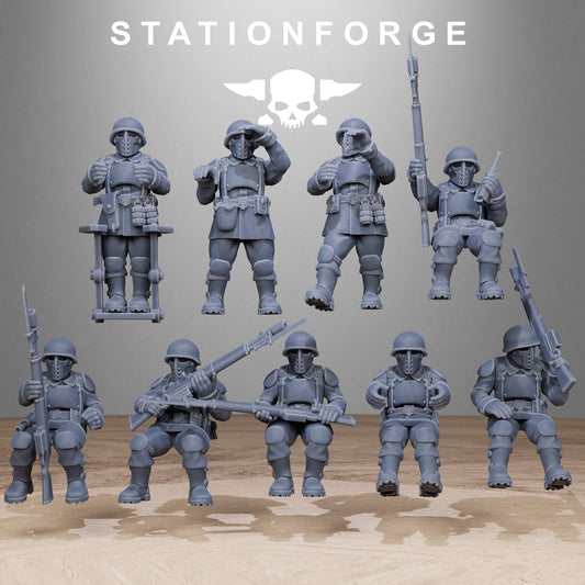 Free Guard Half Track Crew - set of 9 (sculpted by Stationforge)