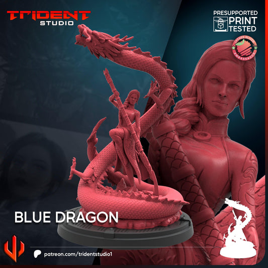 Blue Dragon (Fan art sculpted by Trident Studio) (Crisis Protocol Proxy/Alternative)