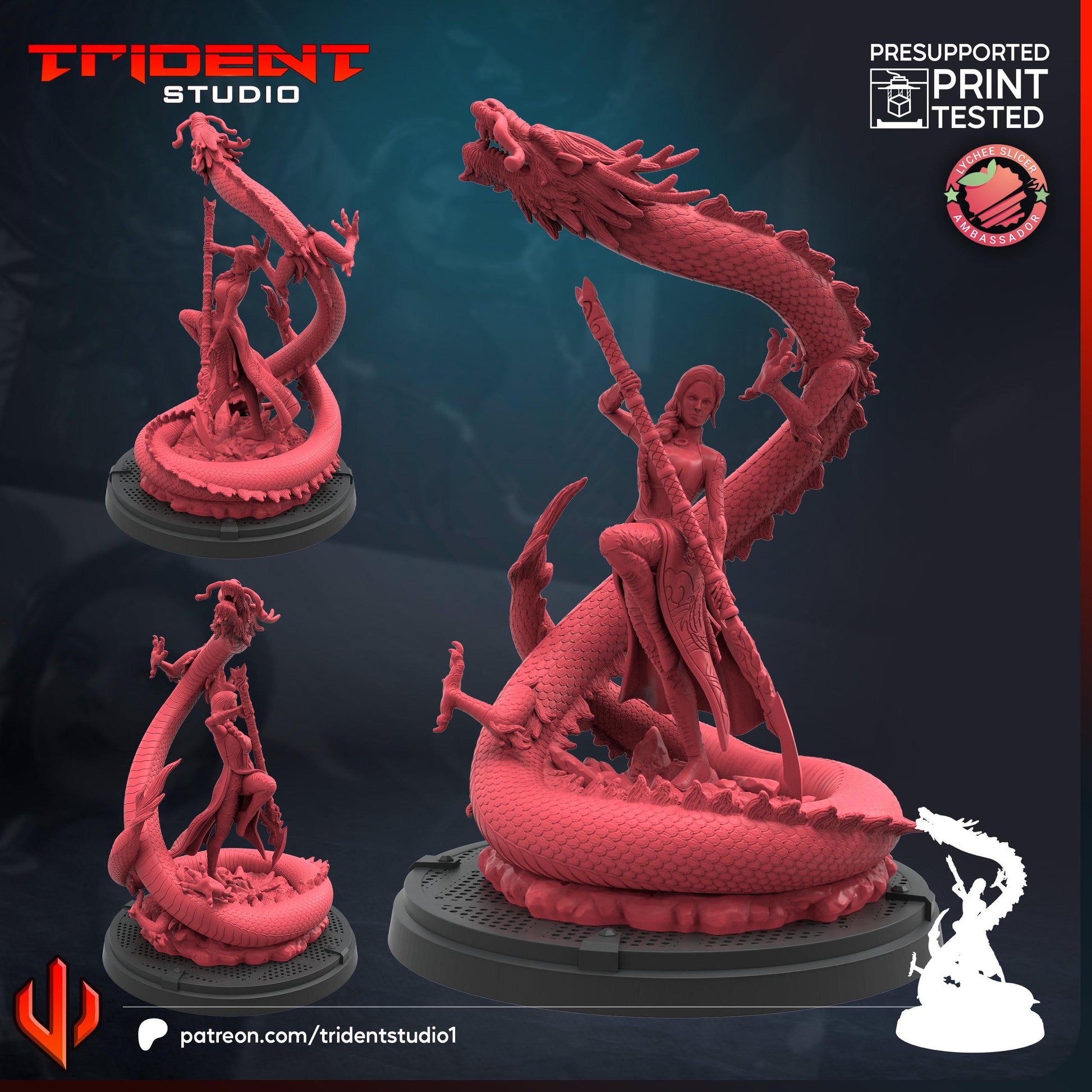 Blue Dragon (Fan art sculpted by Trident Studio) (Crisis Protocol Proxy/Alternative)