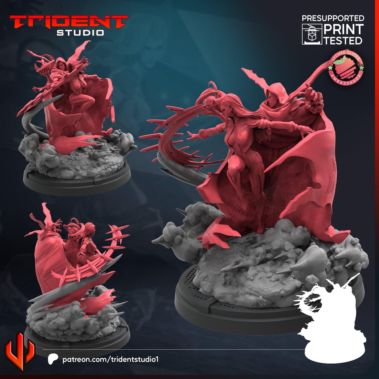 Cloak and Dagger (Fan art sculpted by Trident Studio) (Crisis Protocol Proxy/Alternative)