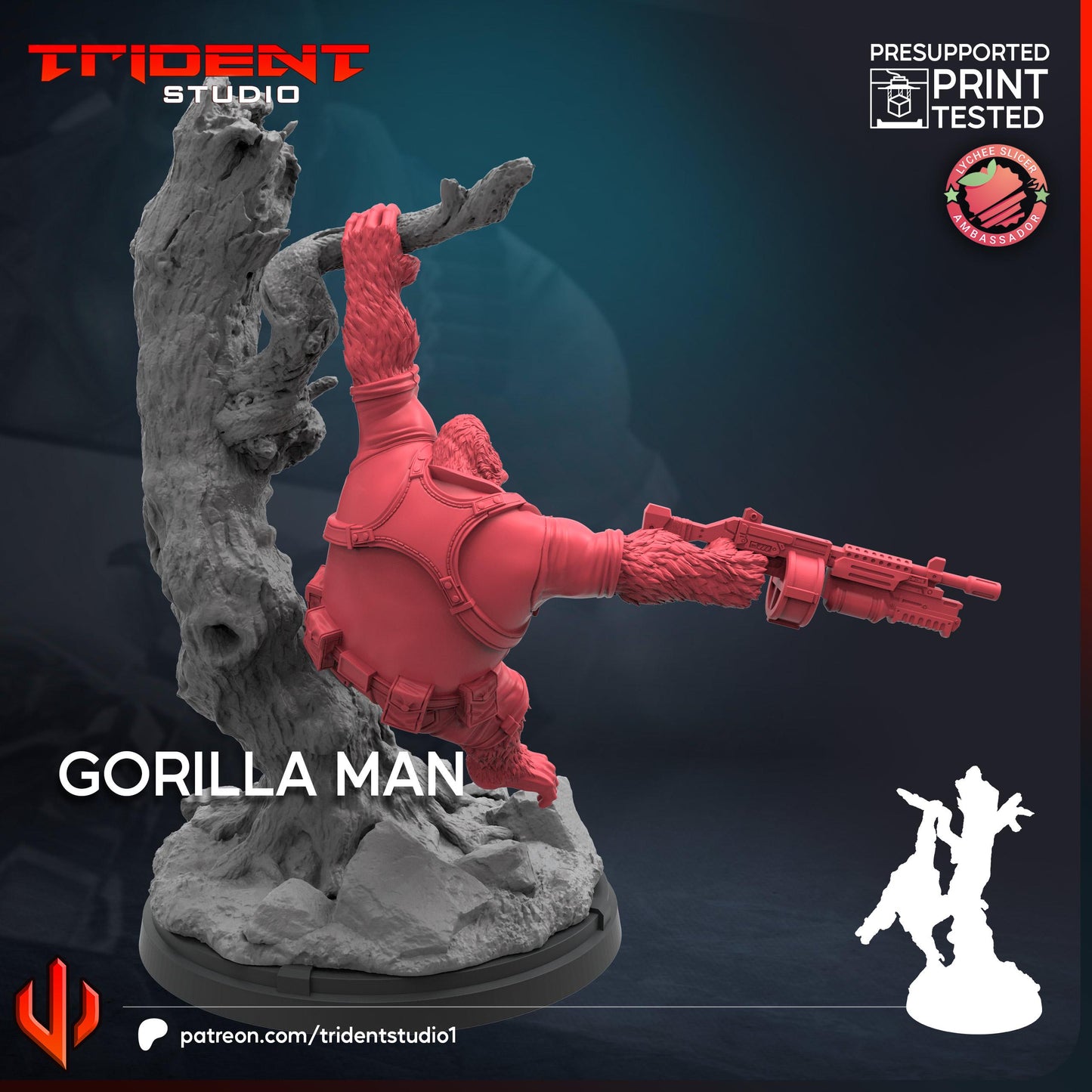 Gorilla Man (Fan art sculpted by Trident Studio) (Crisis Protocol Proxy/Alternative)