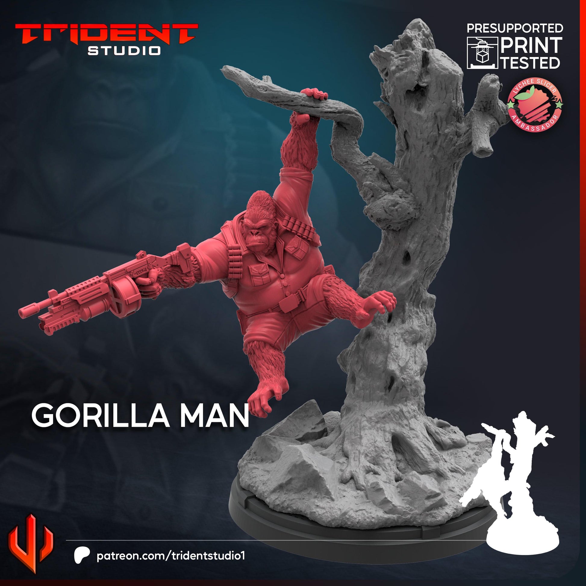 Gorilla Man (Fan art sculpted by Trident Studio) (Crisis Protocol Proxy/Alternative)