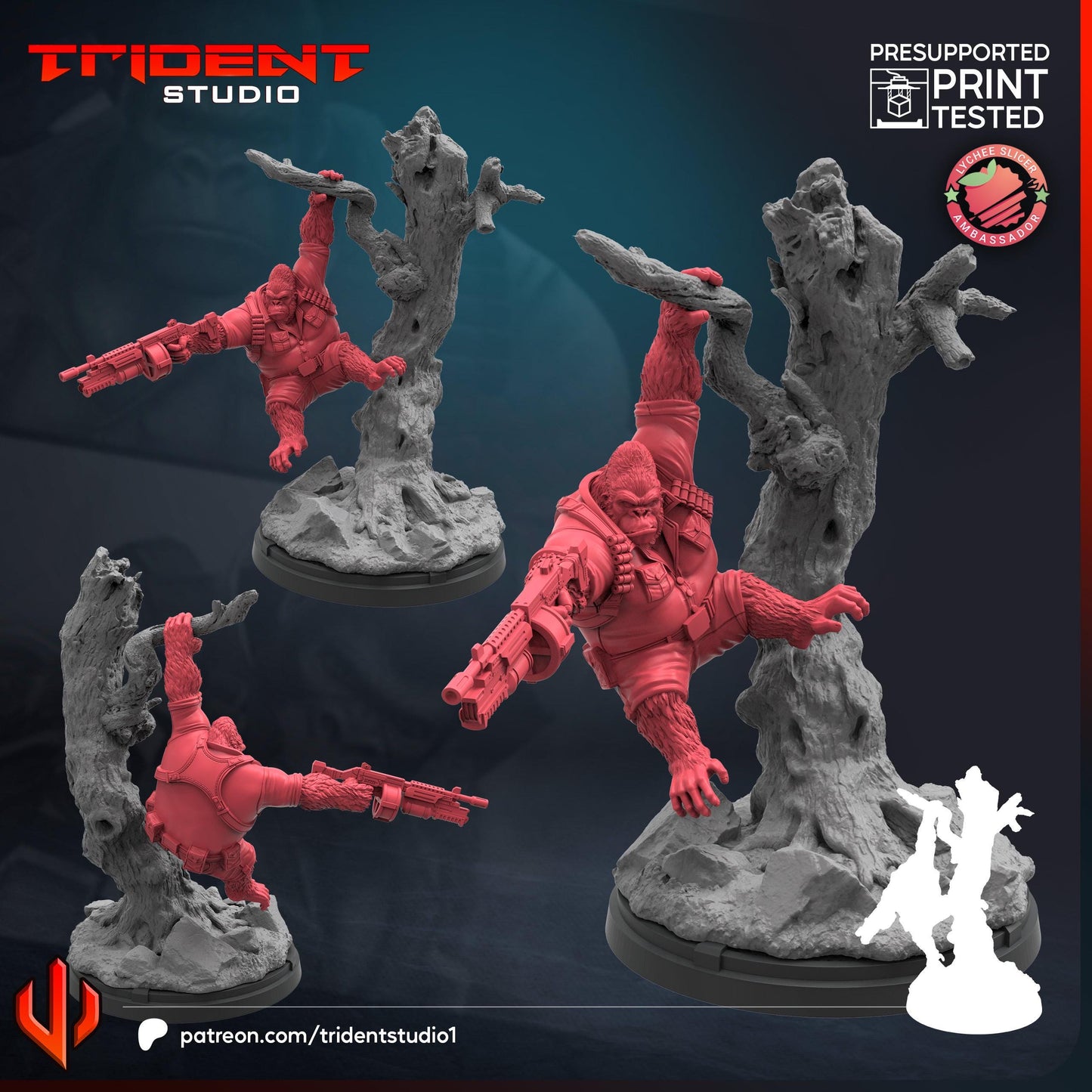 Gorilla Man (Fan art sculpted by Trident Studio) (Crisis Protocol Proxy/Alternative)