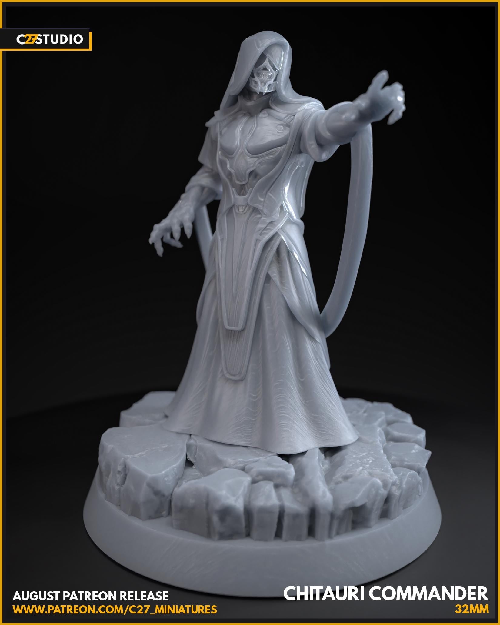 Chitauri Commander 32mm miniature (sculpted by C27 collectibles) (Crisis Protocol Proxy/Alternative)
