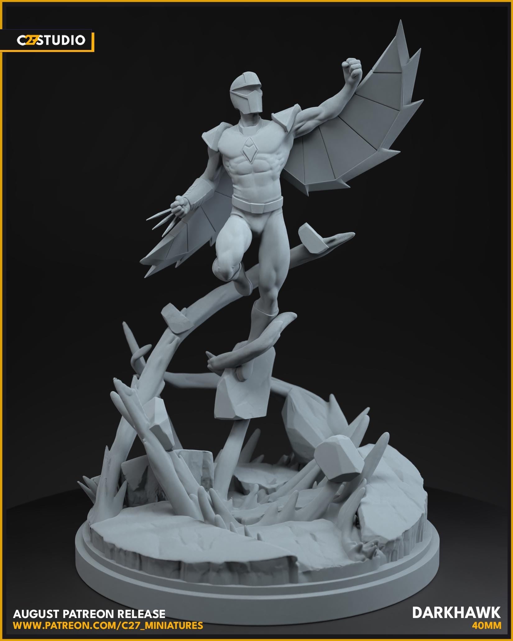 Darkhawk / 40mm miniature (sculpted by C27 collectibles) (Crisis Protocol Proxy/Alternative)