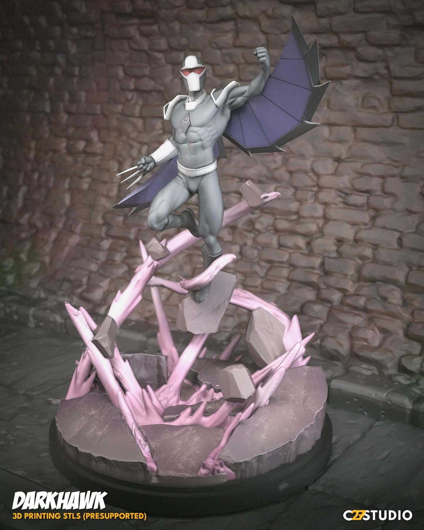 Darkhawk / 40mm miniature (sculpted by C27 collectibles) (Crisis Protocol Proxy/Alternative)