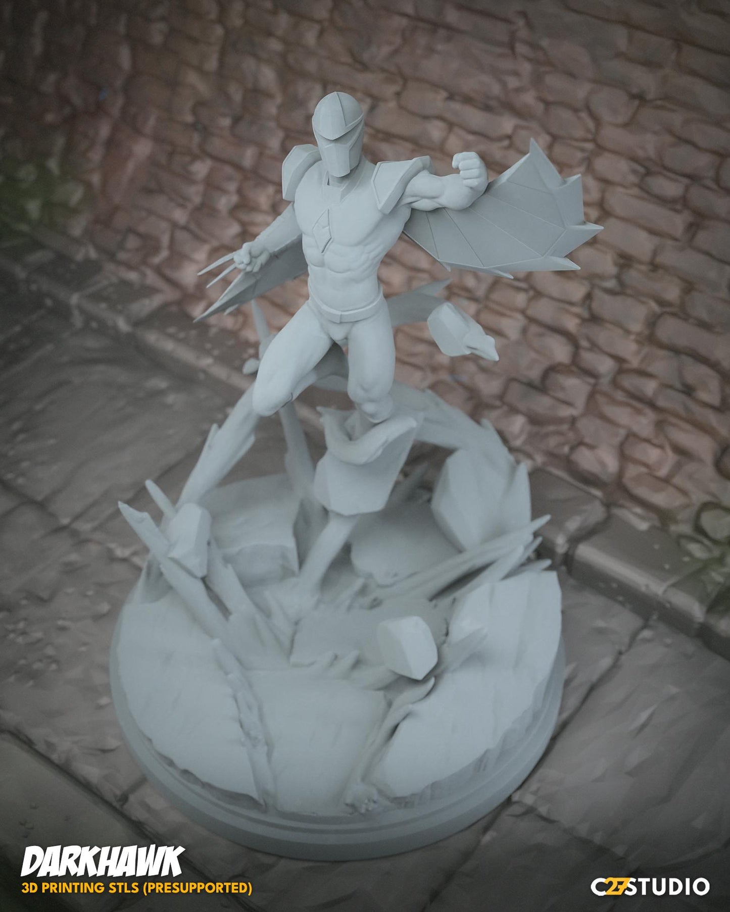 Darkhawk / 40mm miniature (sculpted by C27 collectibles) (Crisis Protocol Proxy/Alternative)