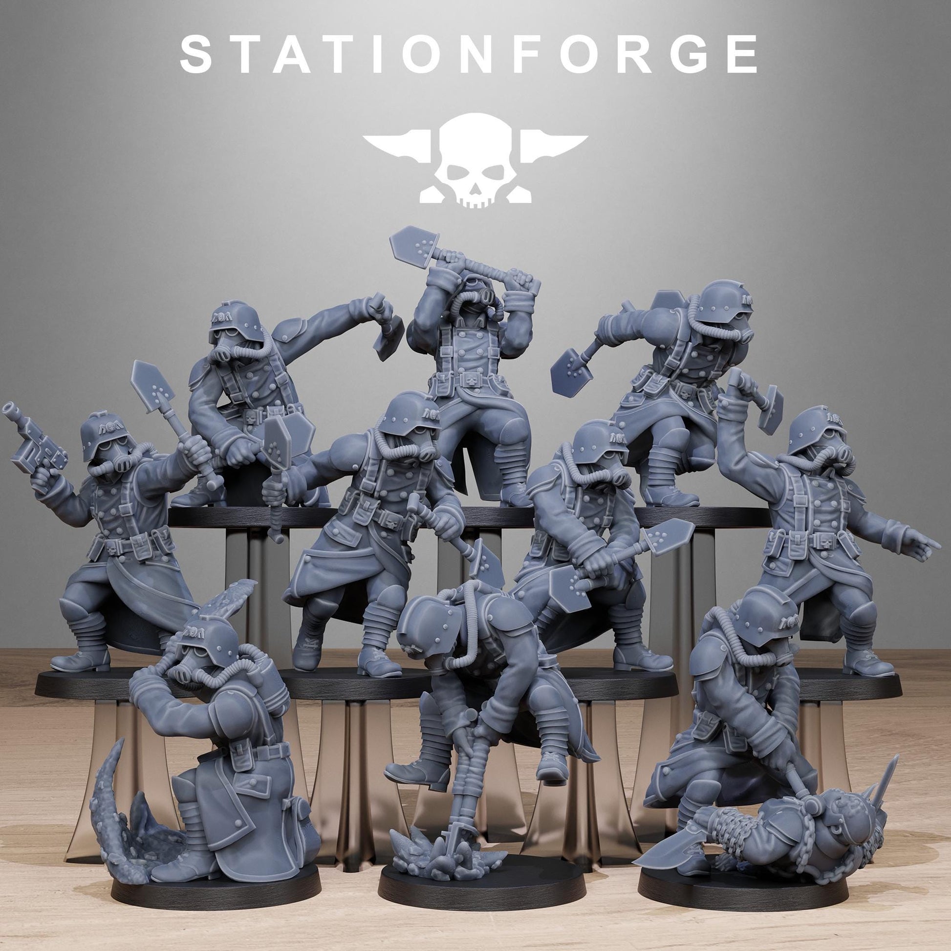 Grim Guard - Shovel Fighters - set of 10 (sculpted by Stationforge)