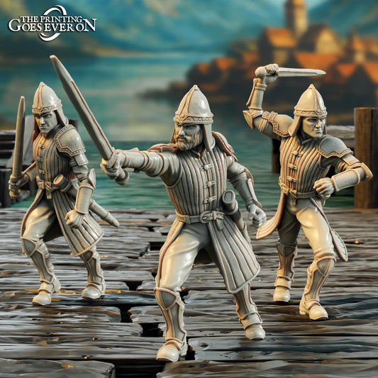 Driftport Swordsmen - Driftport Town (sculpted by Print Goes Ever On)