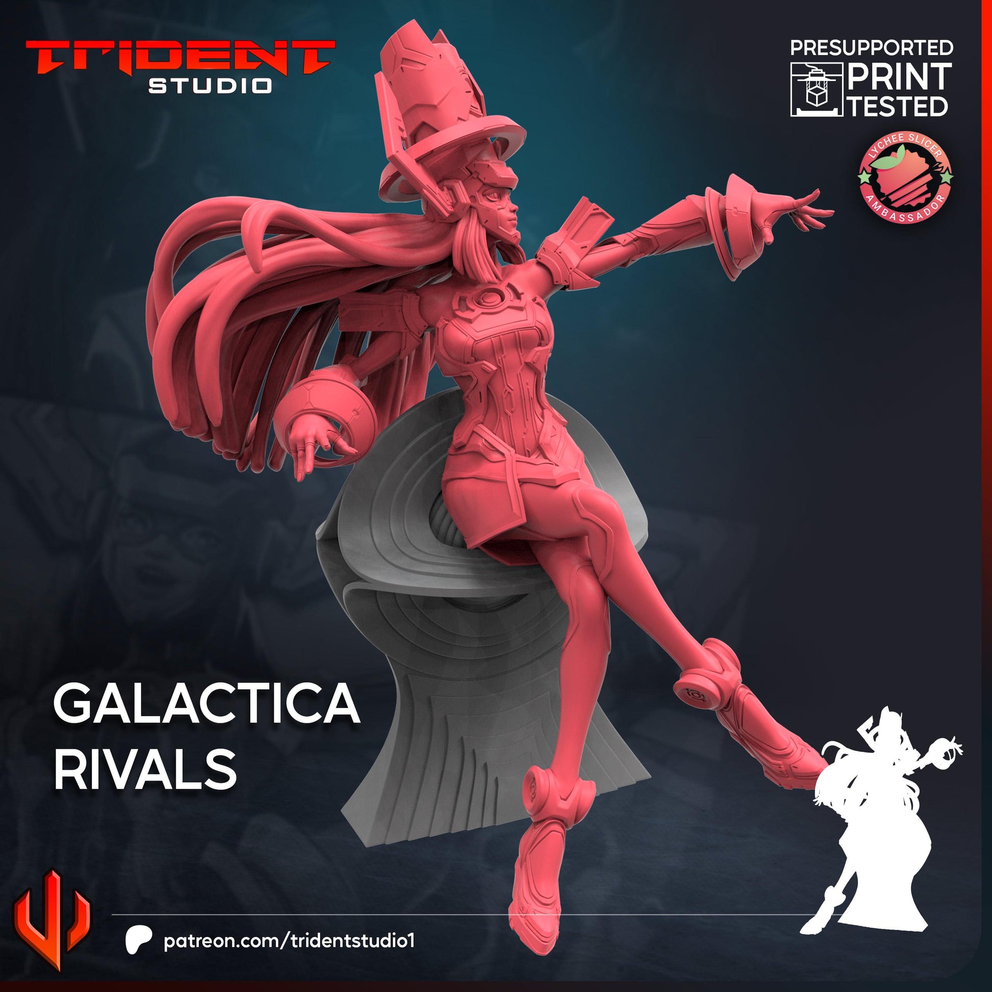 Galactica - Rivals (Fan art sculpted by Trident Studio) (Crisis Protocol Proxy/Alternative)