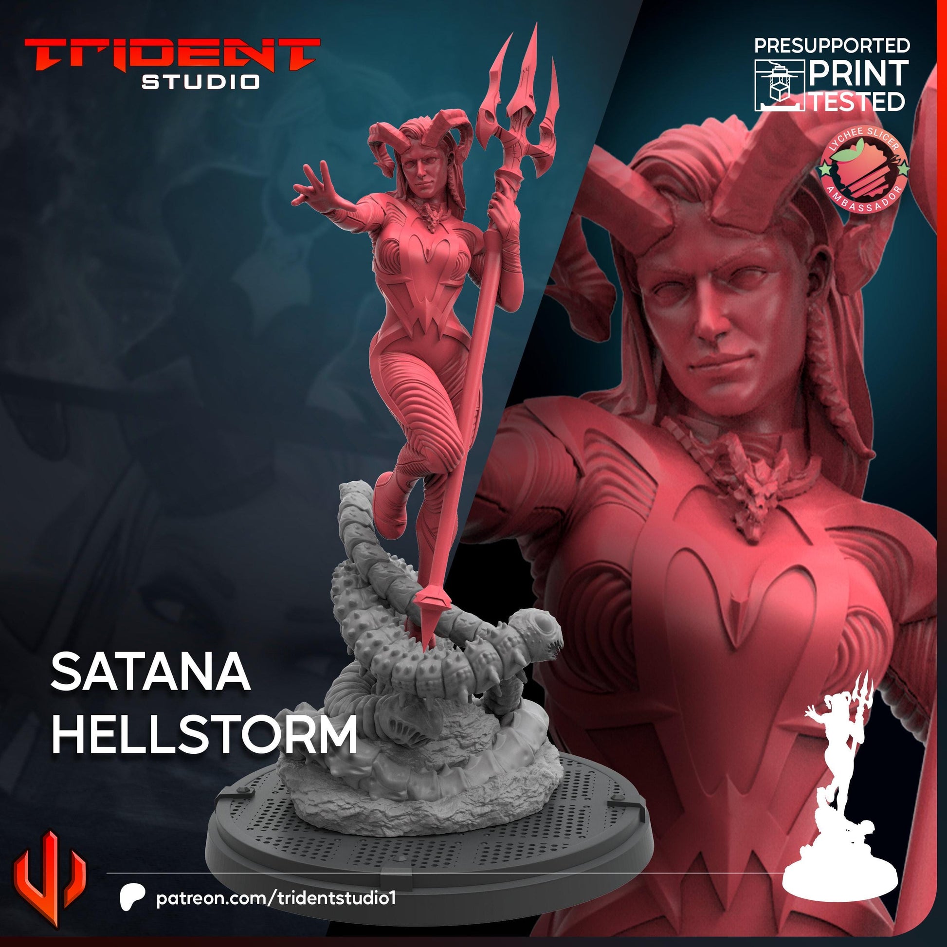 Satana Hellstorm (Fan art sculpted by Trident Studio) (Crisis Protocol Proxy/Alternative)