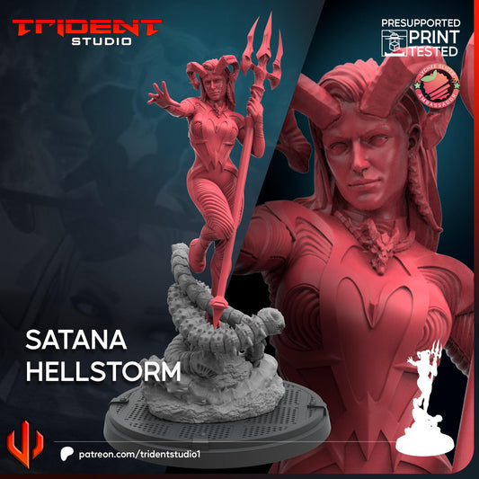 Satana Hellstorm (Fan art sculpted by Trident Studio) (Crisis Protocol Proxy/Alternative)