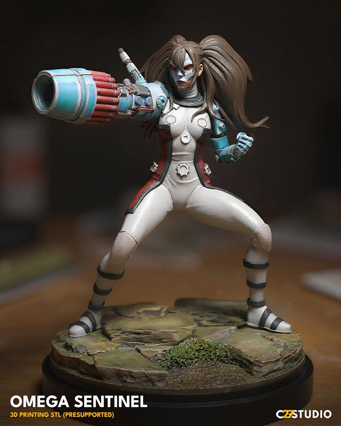 Omega Sentinel - 40mm miniature (sculpted by C27 collectibles) (Crisis Protocol Proxy/Alternative)